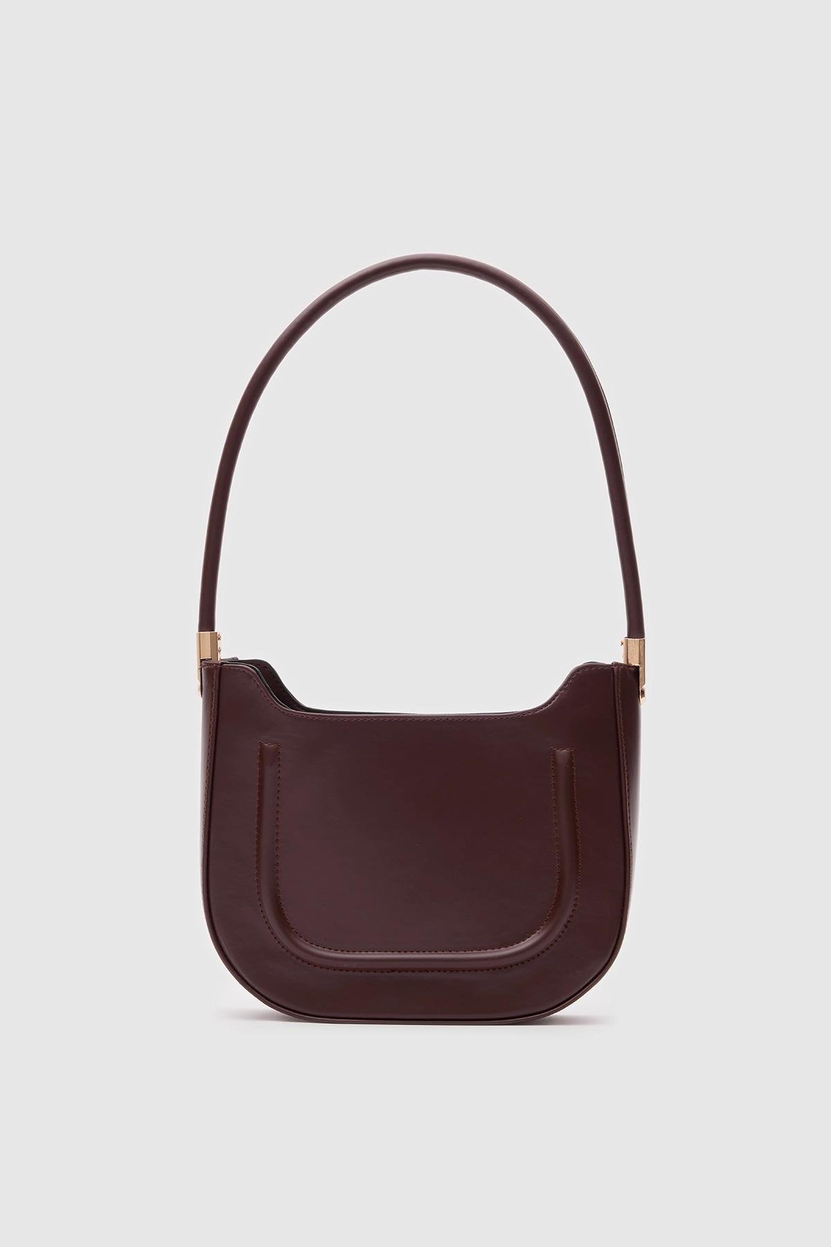 Oval Baget Çanta Acı Kahve