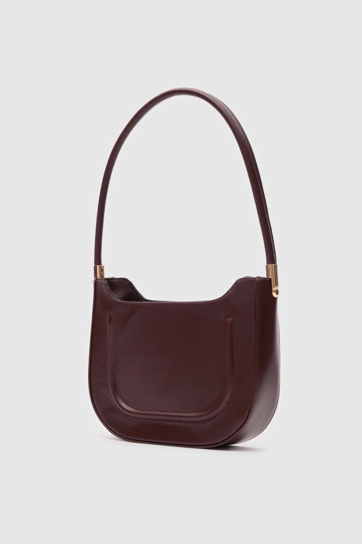 Oval Baget Çanta Acı Kahve
