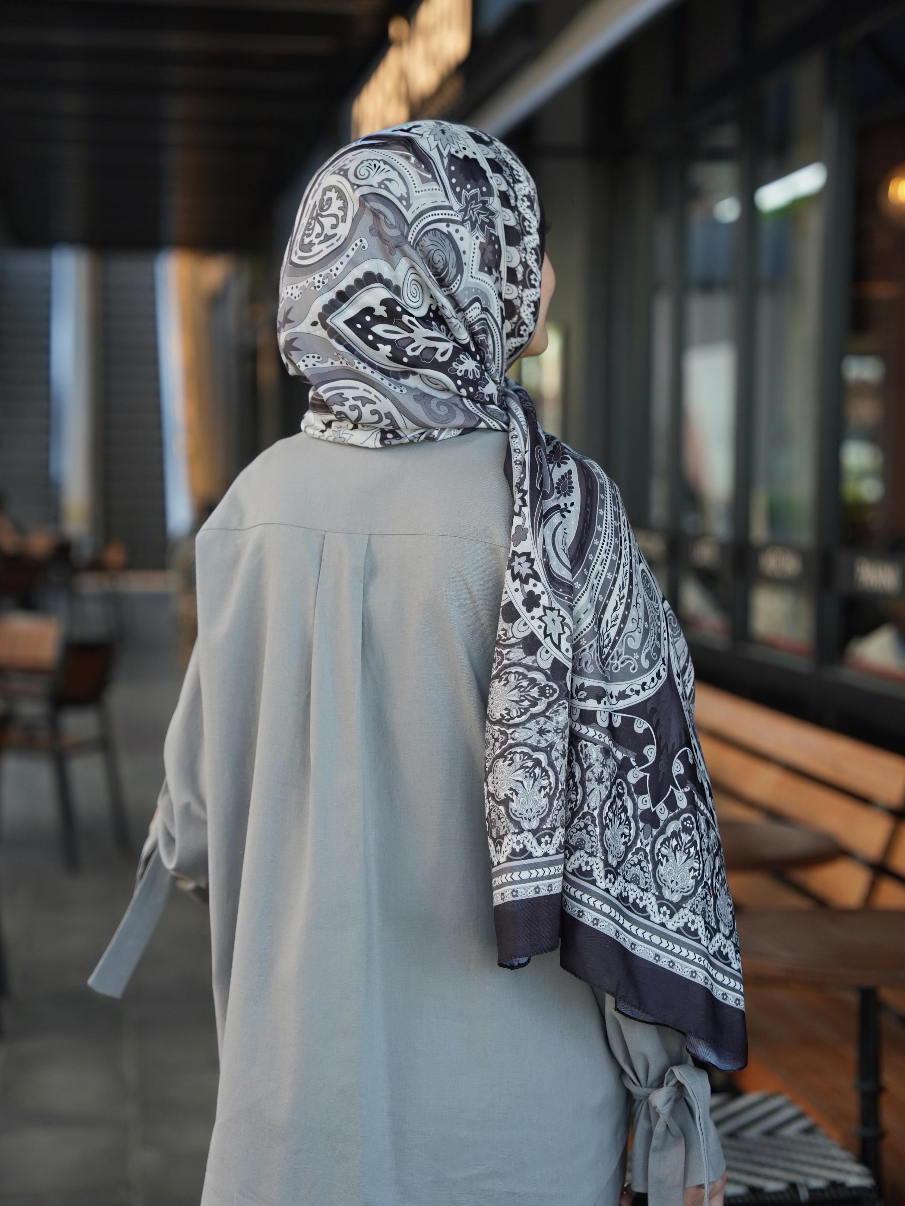 Pamuk Keten Etekli Takım Gri