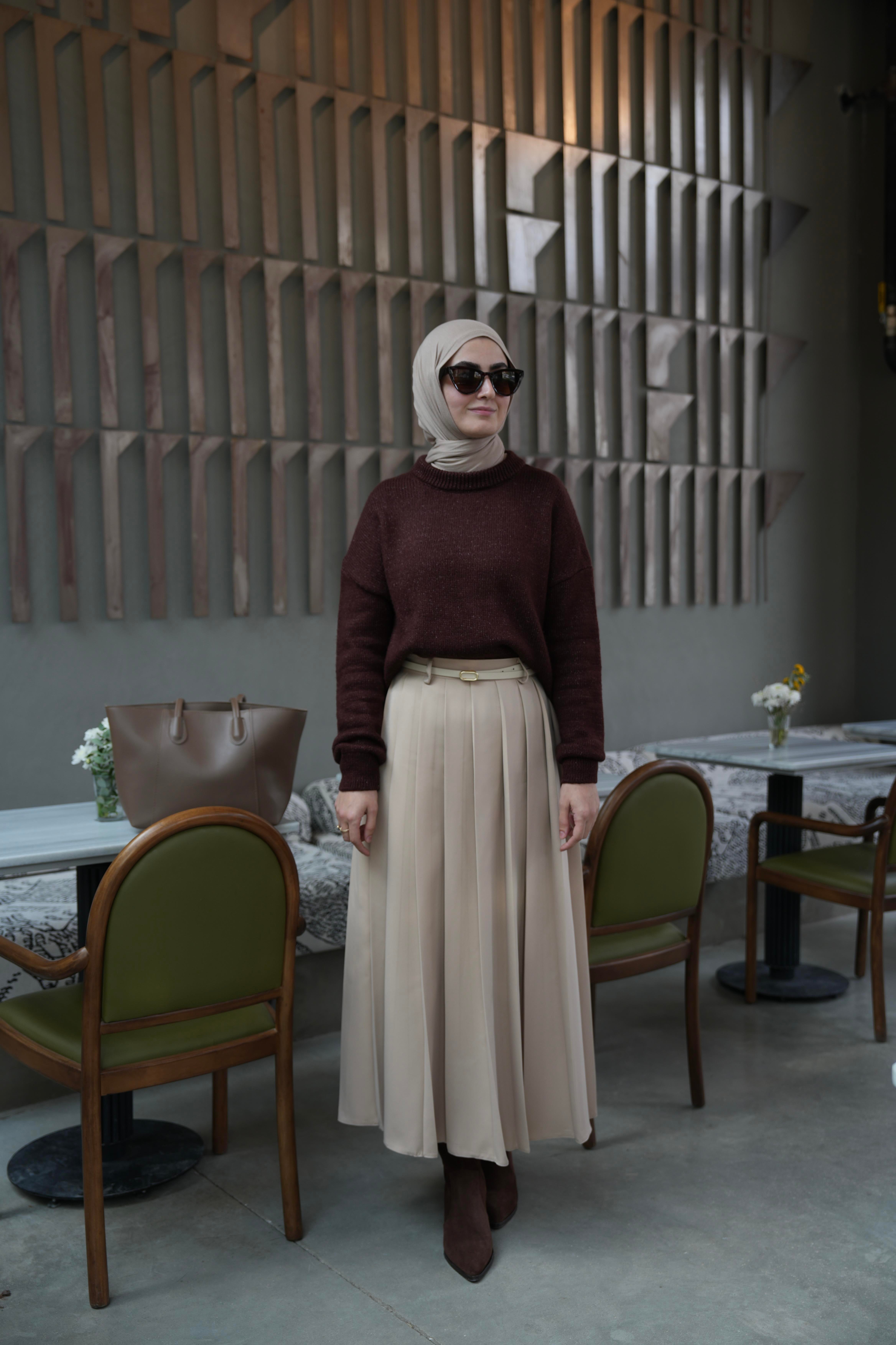 Pilikaşe Etek Camel