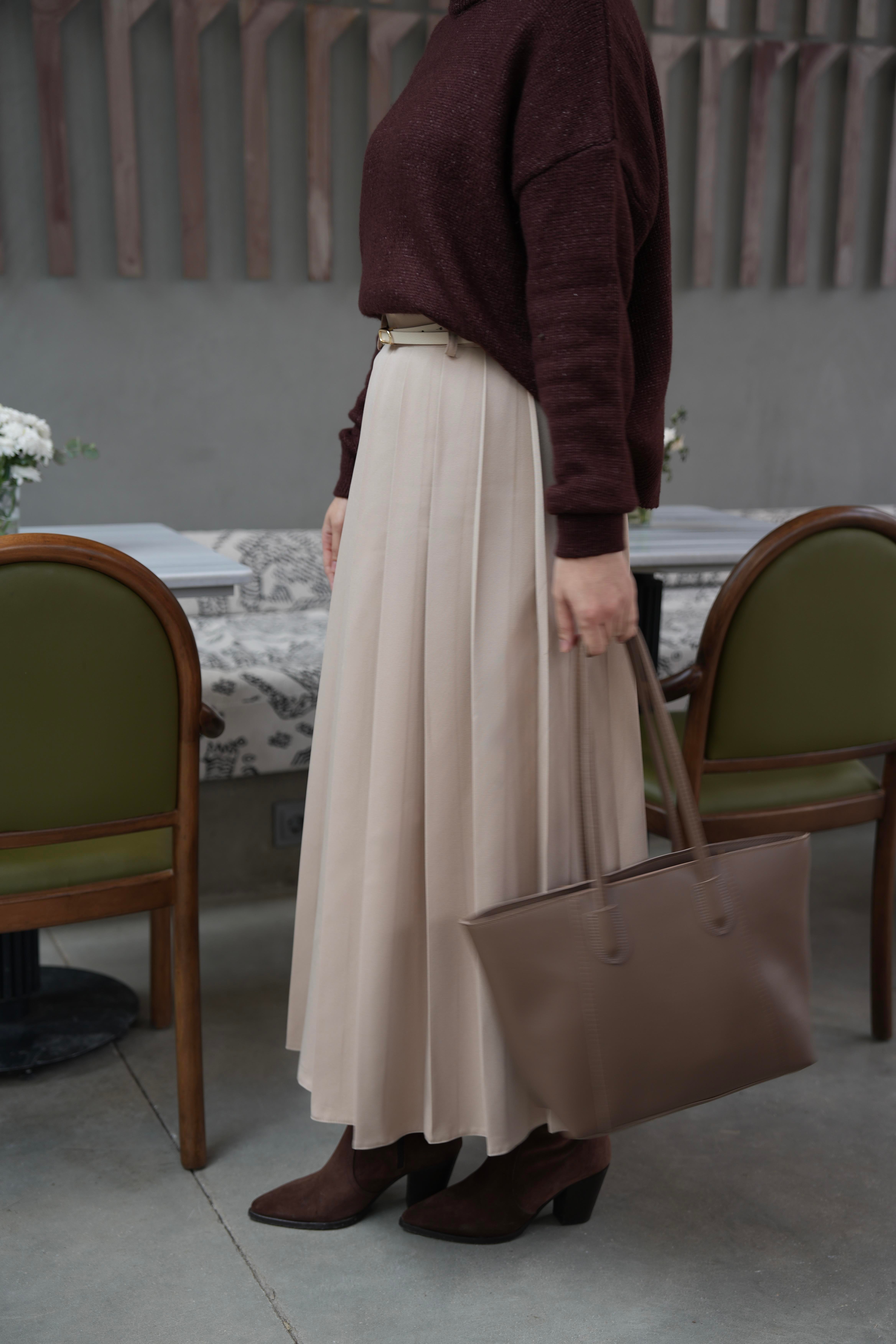 Pilikaşe Etek Camel