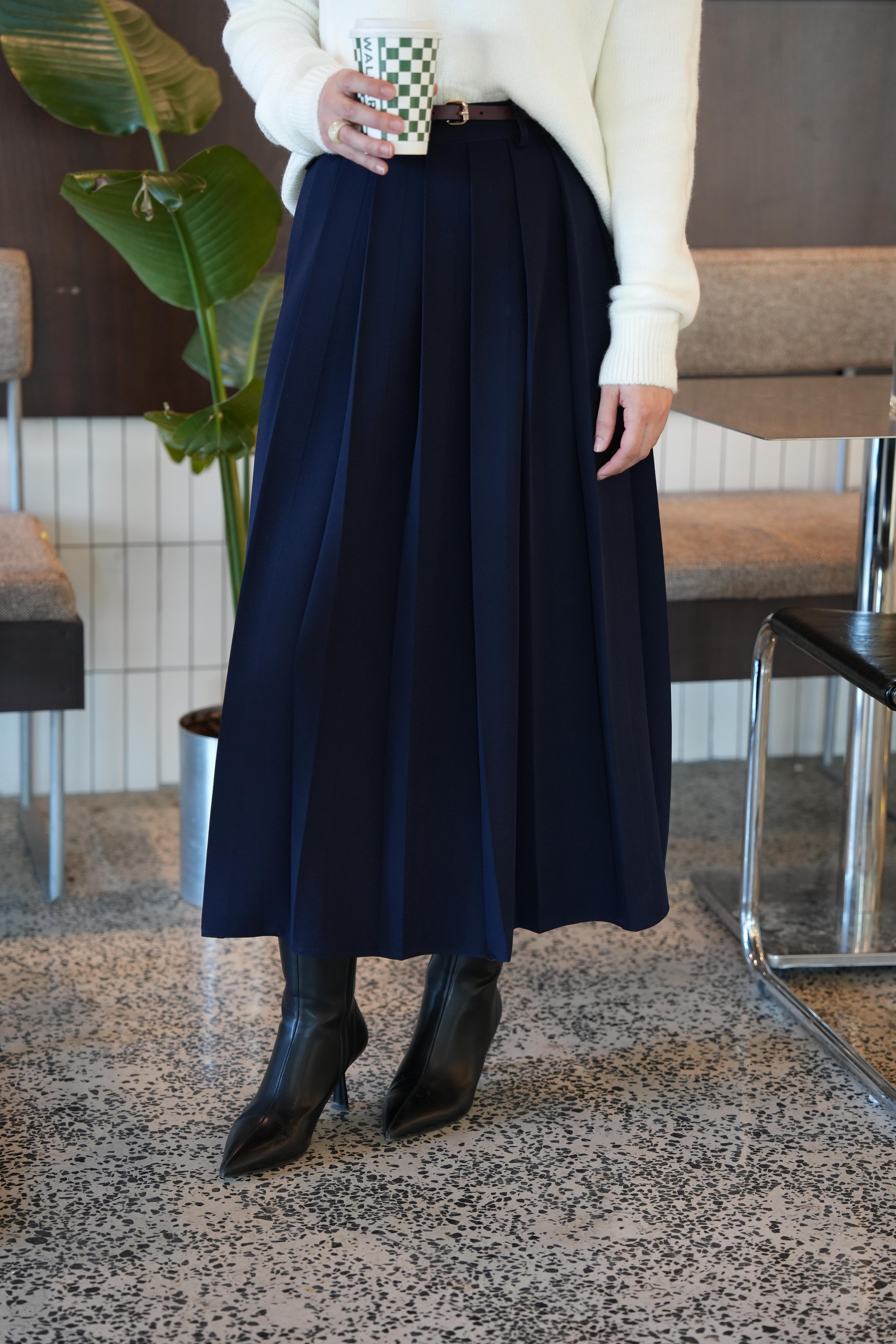 Pilikaşe Etek Lacivert