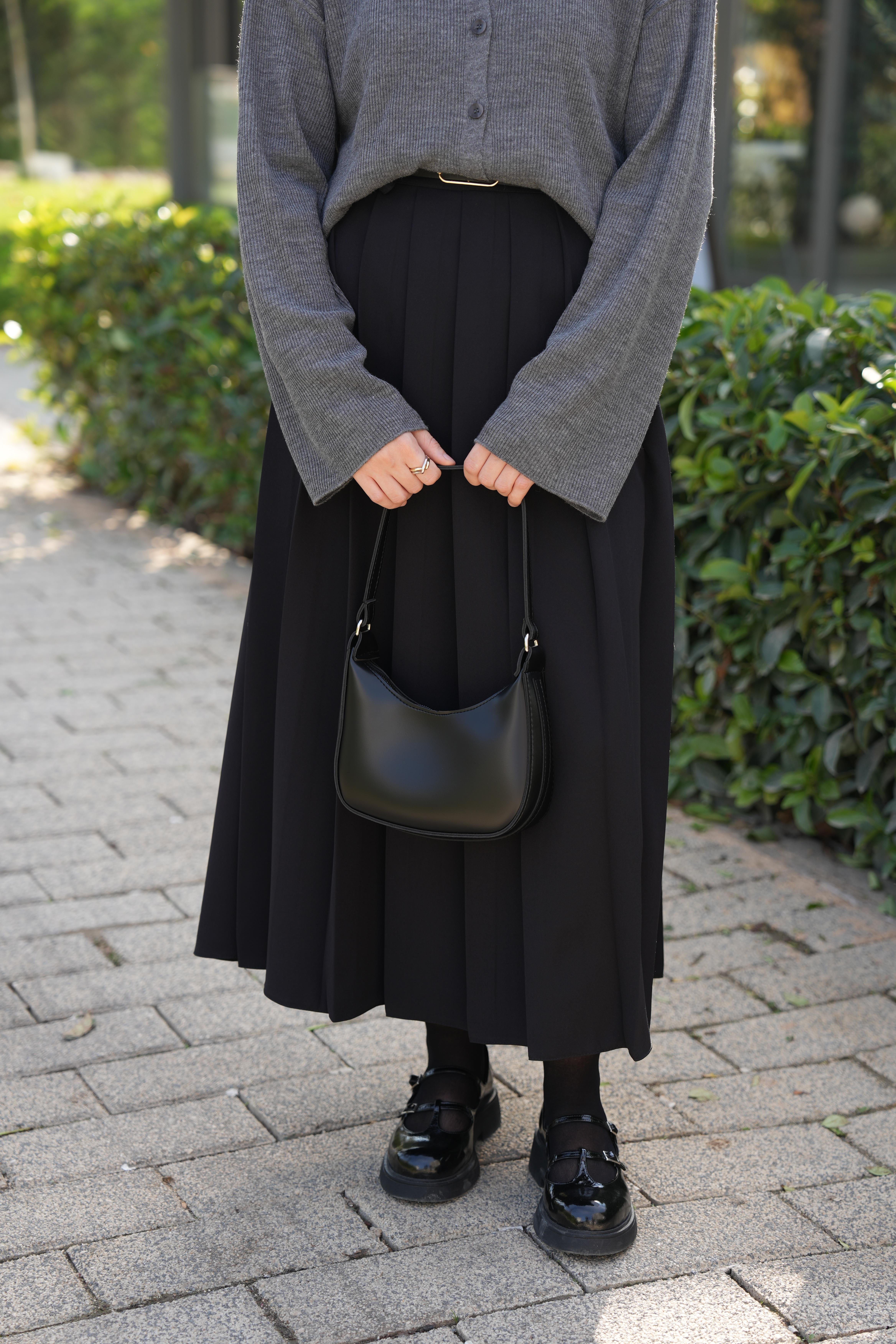 Pilikaşe Etek Siyah