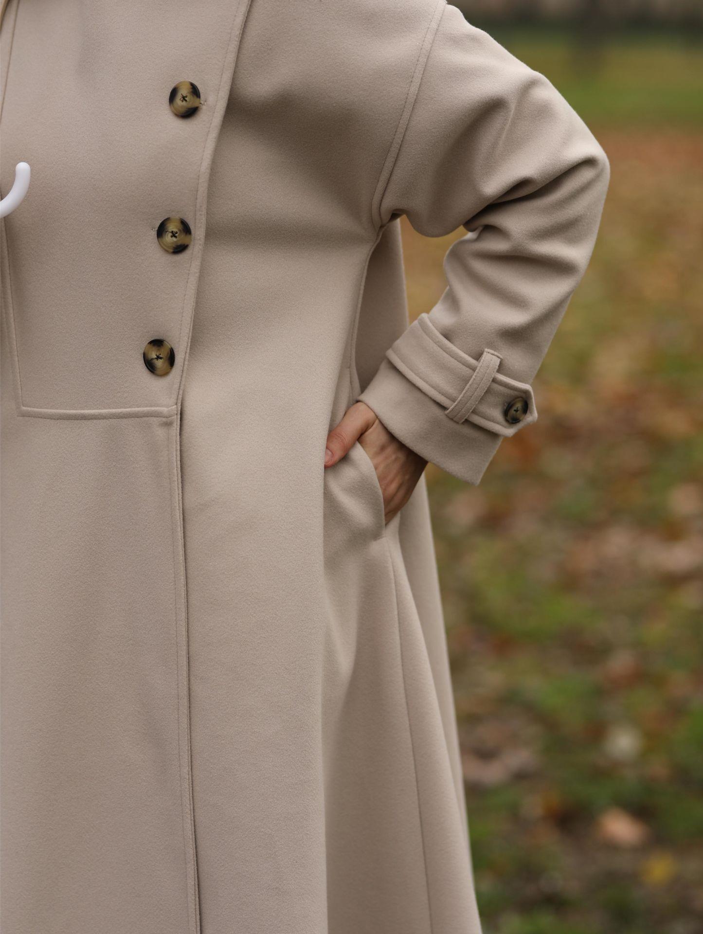 Sahra Taş Renkli Kadın Kabanı