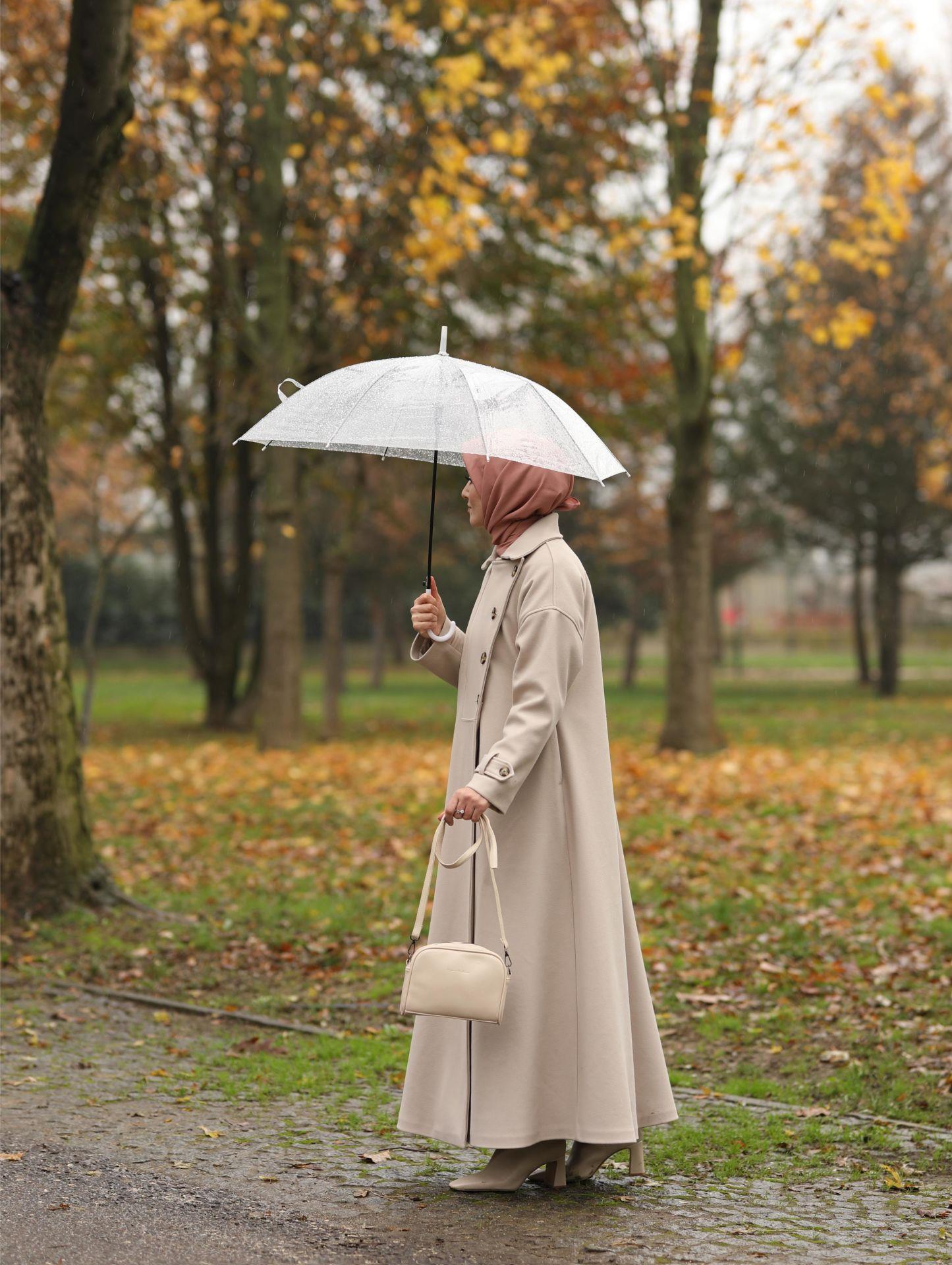 Sahra Taş Renkli Kadın Kabanı