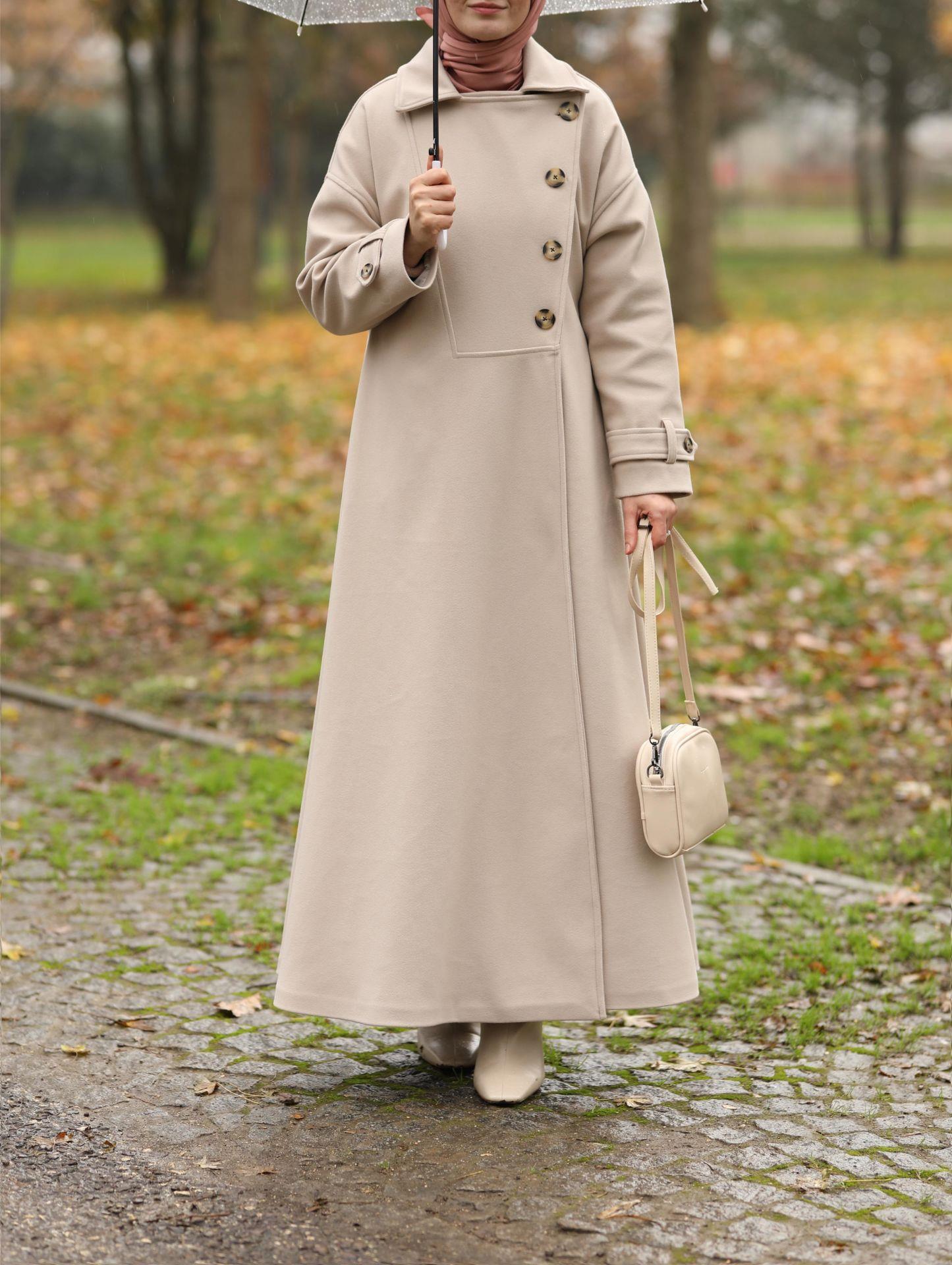 Sahra Taş Renkli Kadın Kabanı