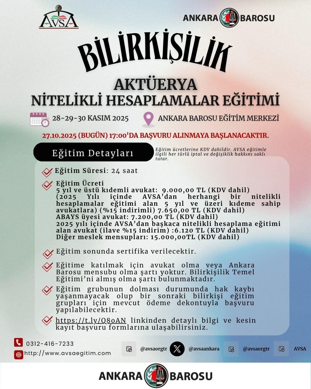 Aktüerya Nitelikli Hesaplamalar Eğitimi