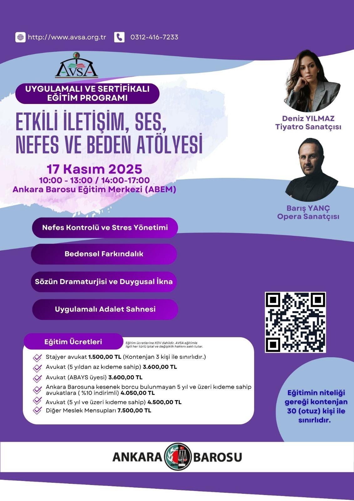 Avukat Olmayanlar İçin Etkili İletişim, Ses, Nefes ve Beden Atölyesi