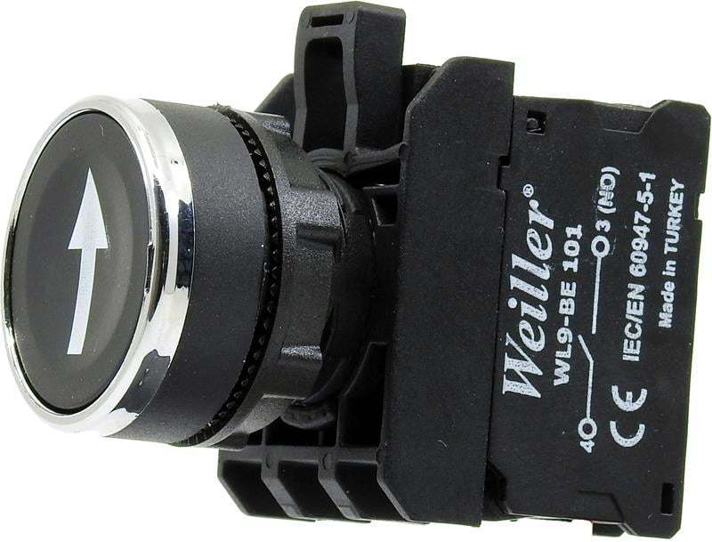 Ø22mm. Metal Kaplamalı İşaretli Yaylı Start Butonu