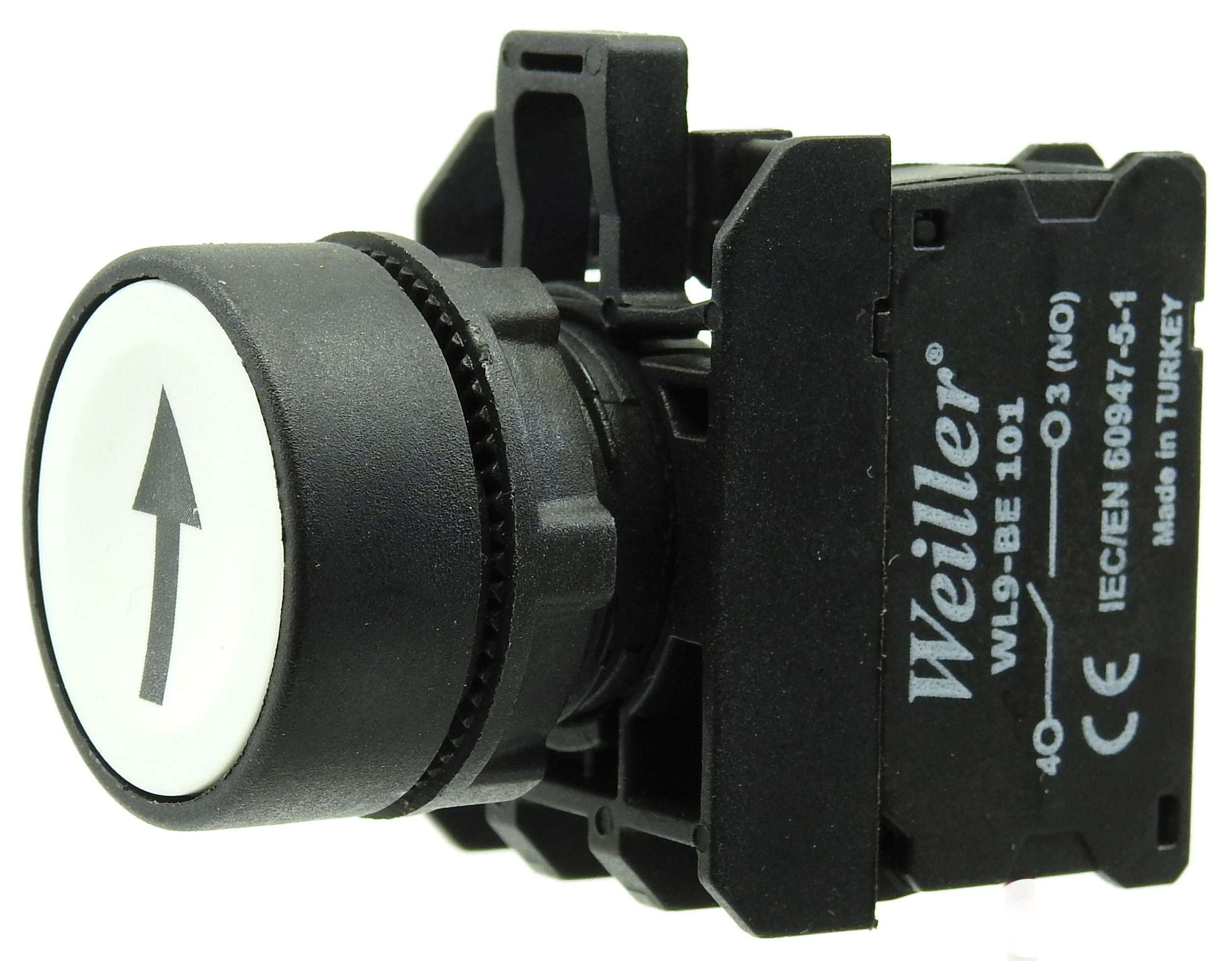 Ø22mm. Plastik İşaretli Yaylı Start Butonu