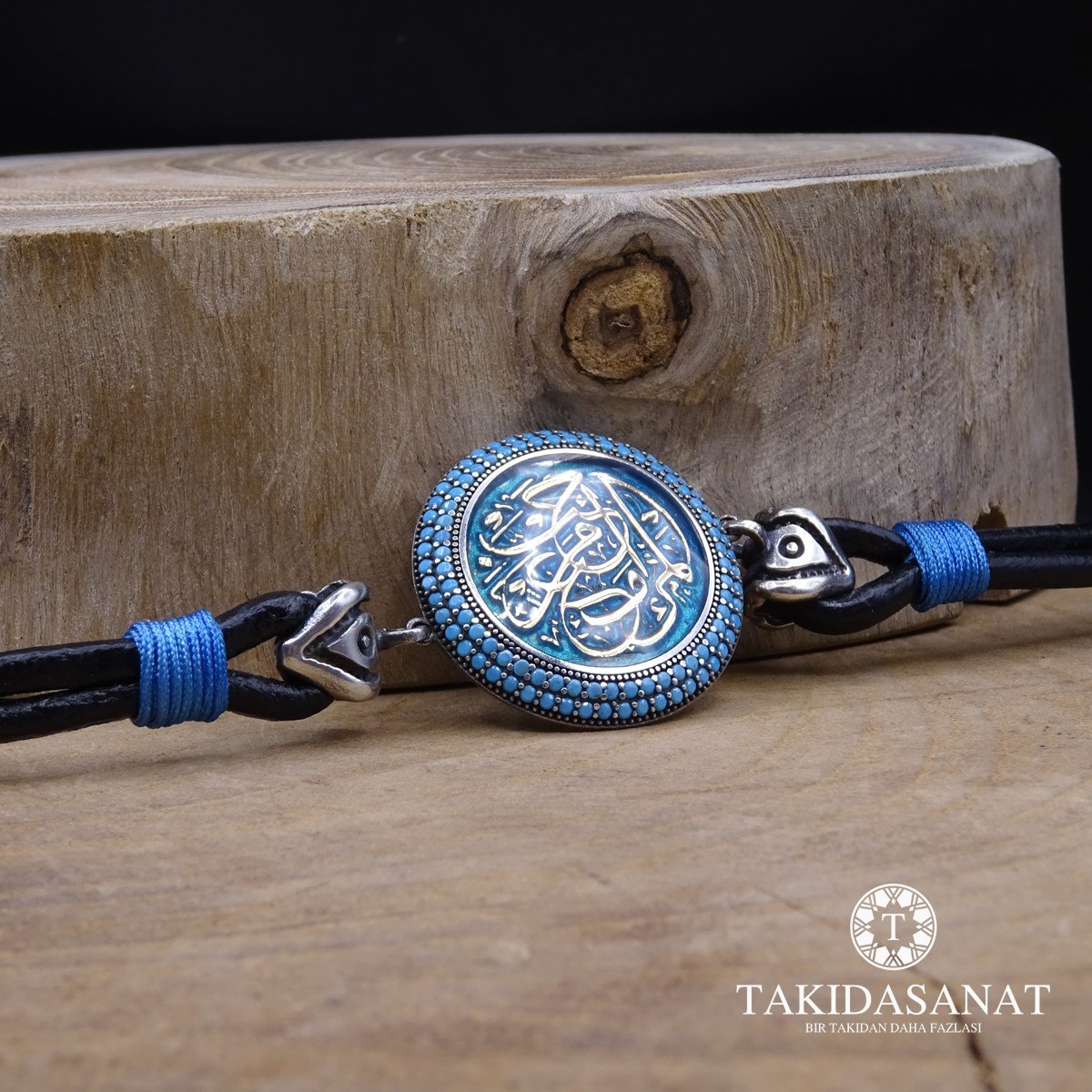 Kişi Sevdiğiyle Beraberdir Yazılı Firuze Taşlı Gümüş Bayan Bileklik