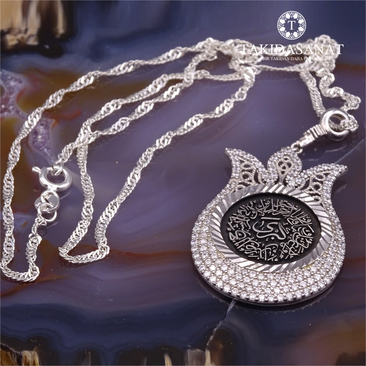 Kişiye Özel Gümüş Lale Kolye