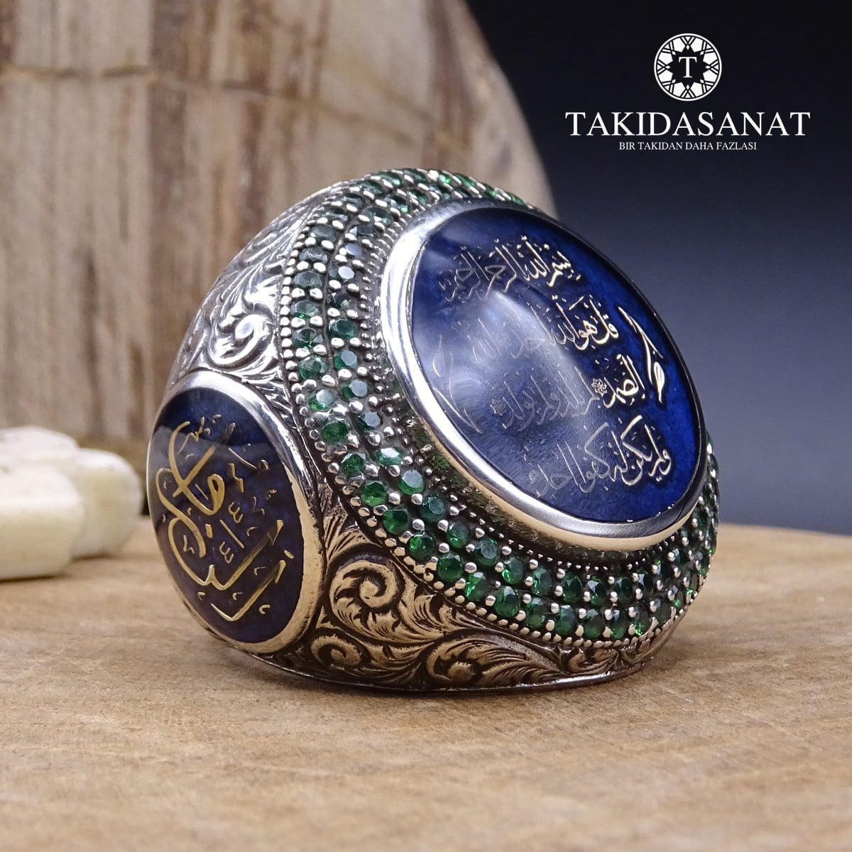İhlas Suresi Yazılı Kişiye Özel Gümüş Saltanat Yüzüğü