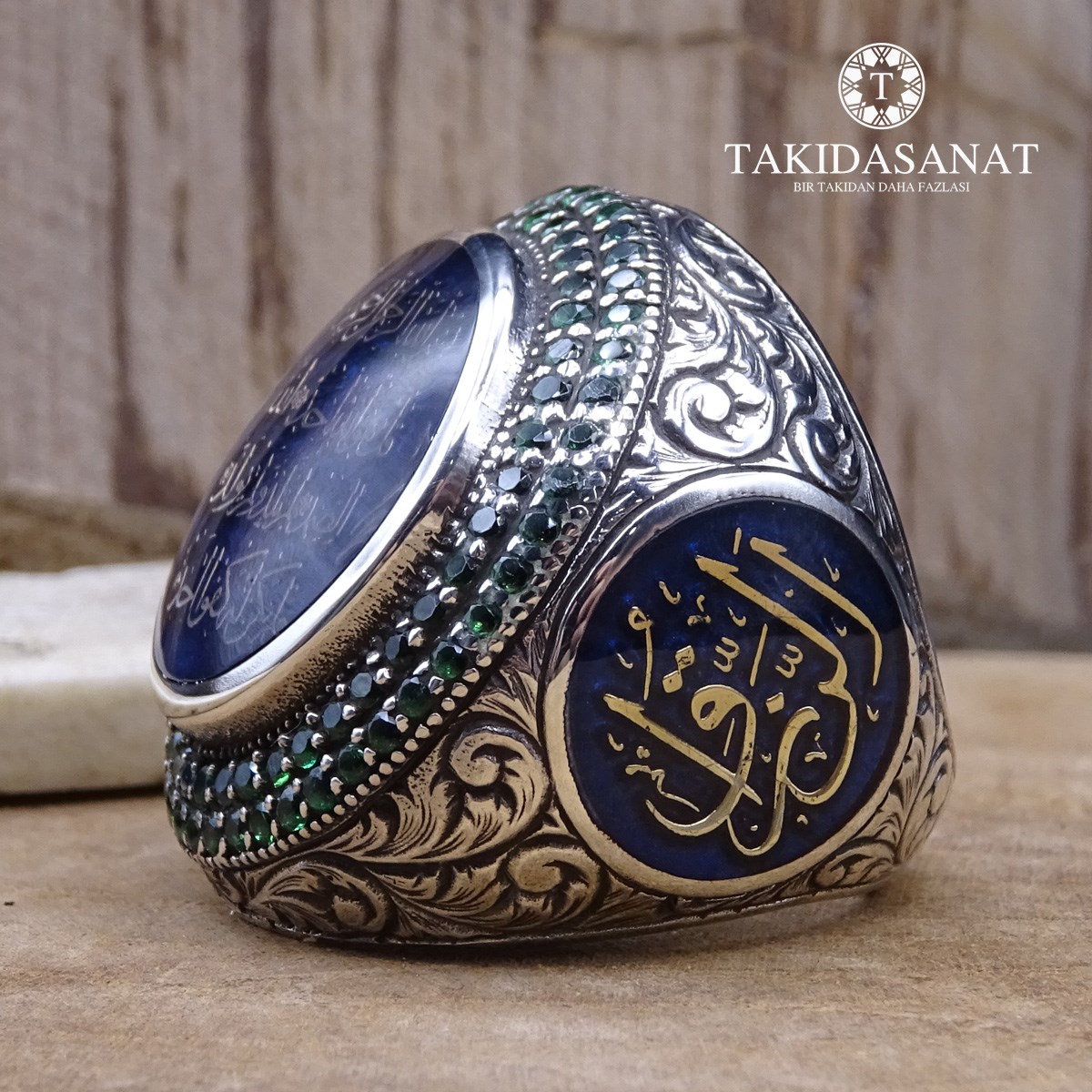 İhlas Suresi Yazılı Kişiye Özel Gümüş Saltanat Yüzüğü