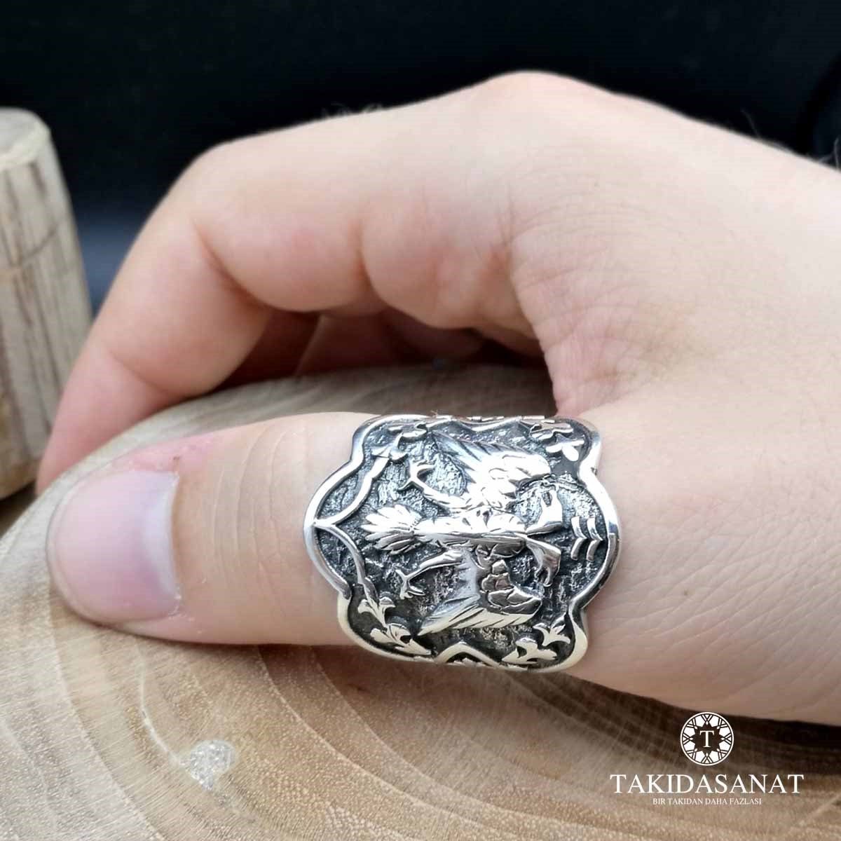 Diriliş Ertuğrul Gümüş Zihgir Yüzük