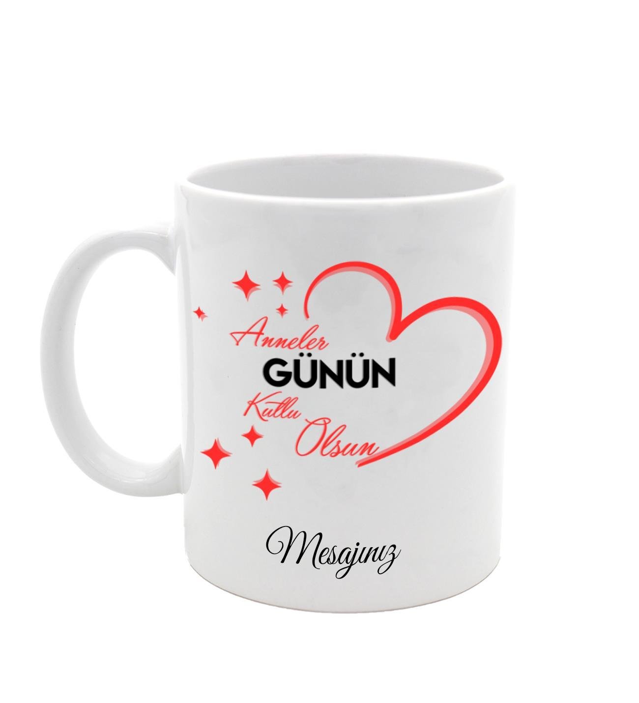 Anneler Gününe Özel Kişiye Özel Mesajlı Kupa & Gümüş Kaplama Kar Tanesi Kolye