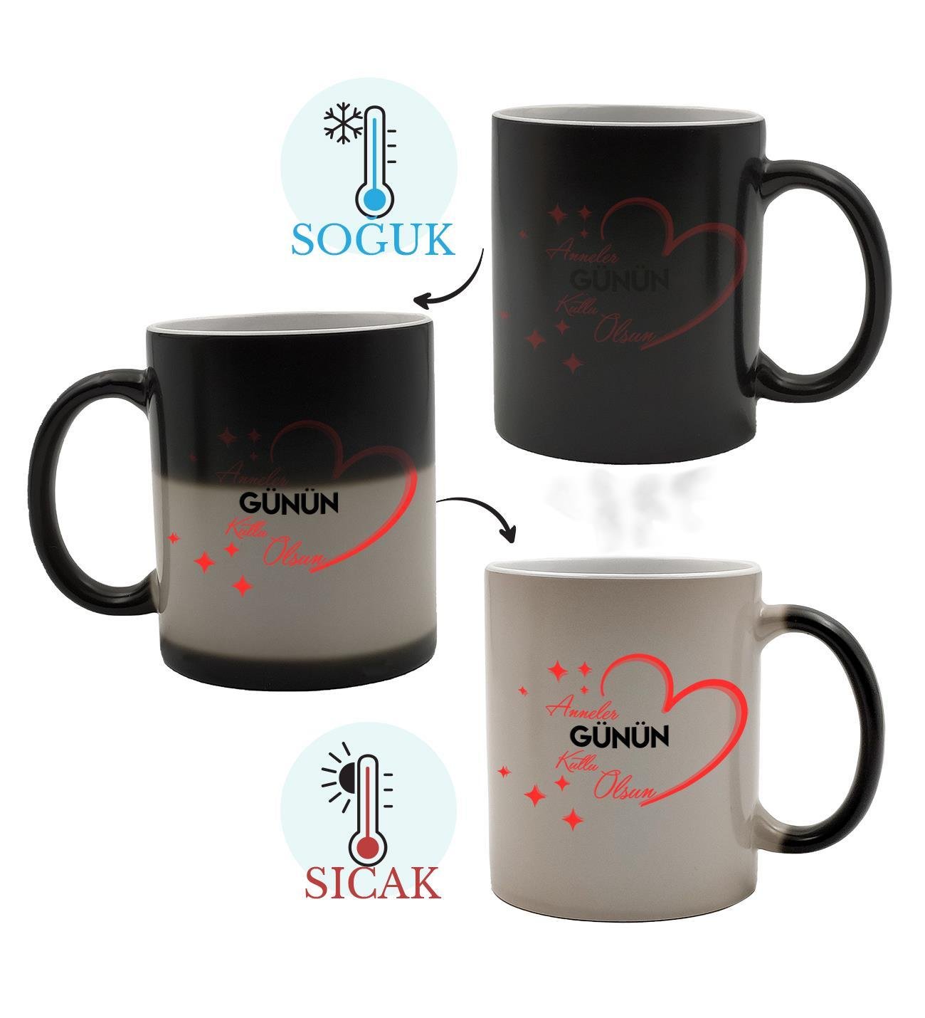 Anneler Gününe Özel Sihirli Kupa & Gümüş Kaplama Mikail Melek Kolye Hediye Seti