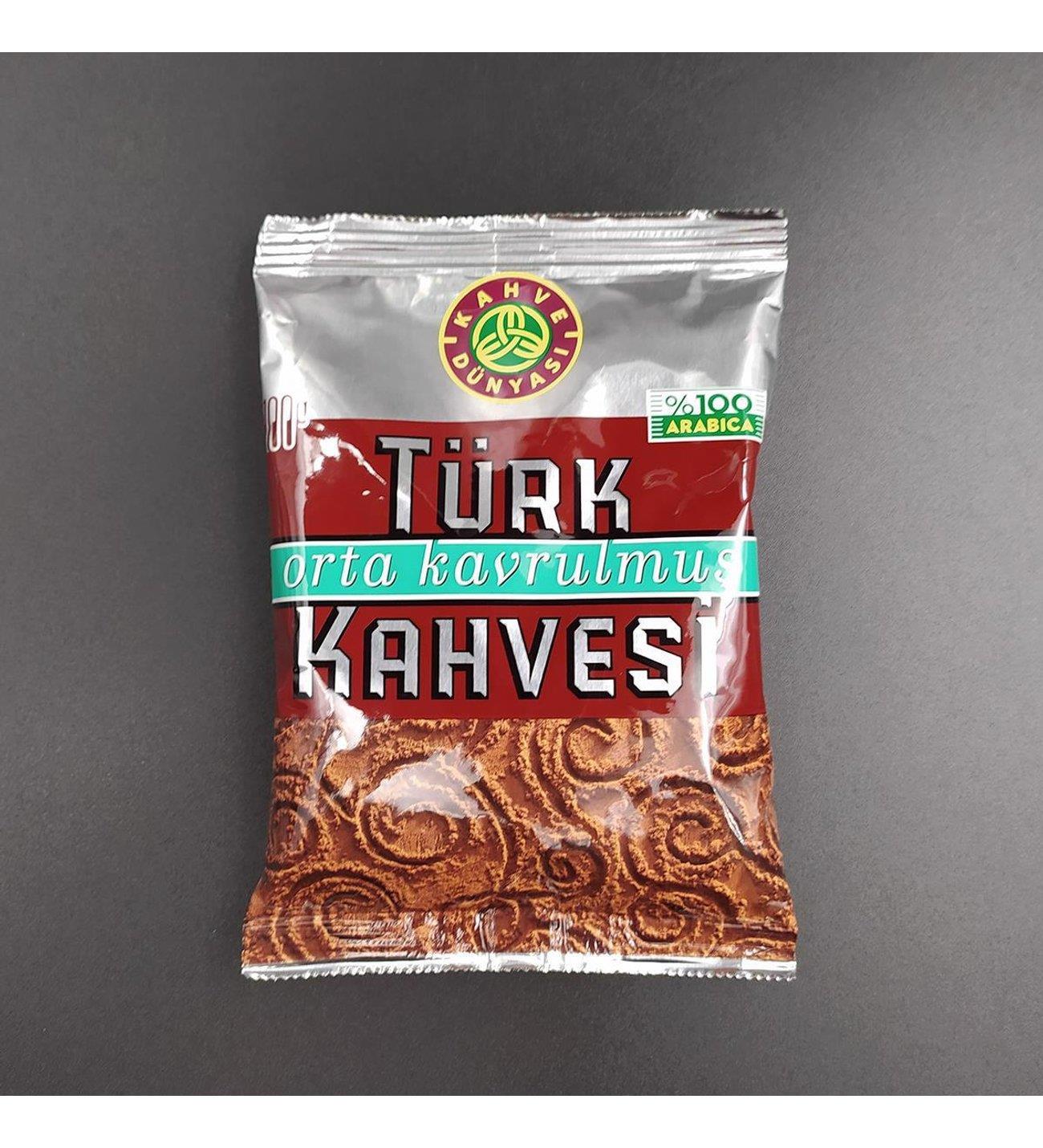 Bambu Tabaklı Beyaz 2'li Fincan Takımı & Koska Lokum & Kahve Dünyası Taze Türk Kahvesi Hediye Seti