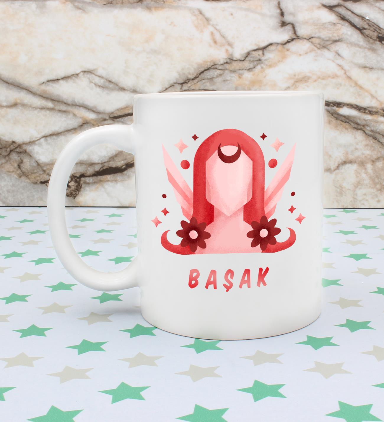 Başak Burcu Tasarım Kupa & 3'lü Lavi Çikolata & 2'li Çaykur Matcha Detokslu Latte Hediye Seti