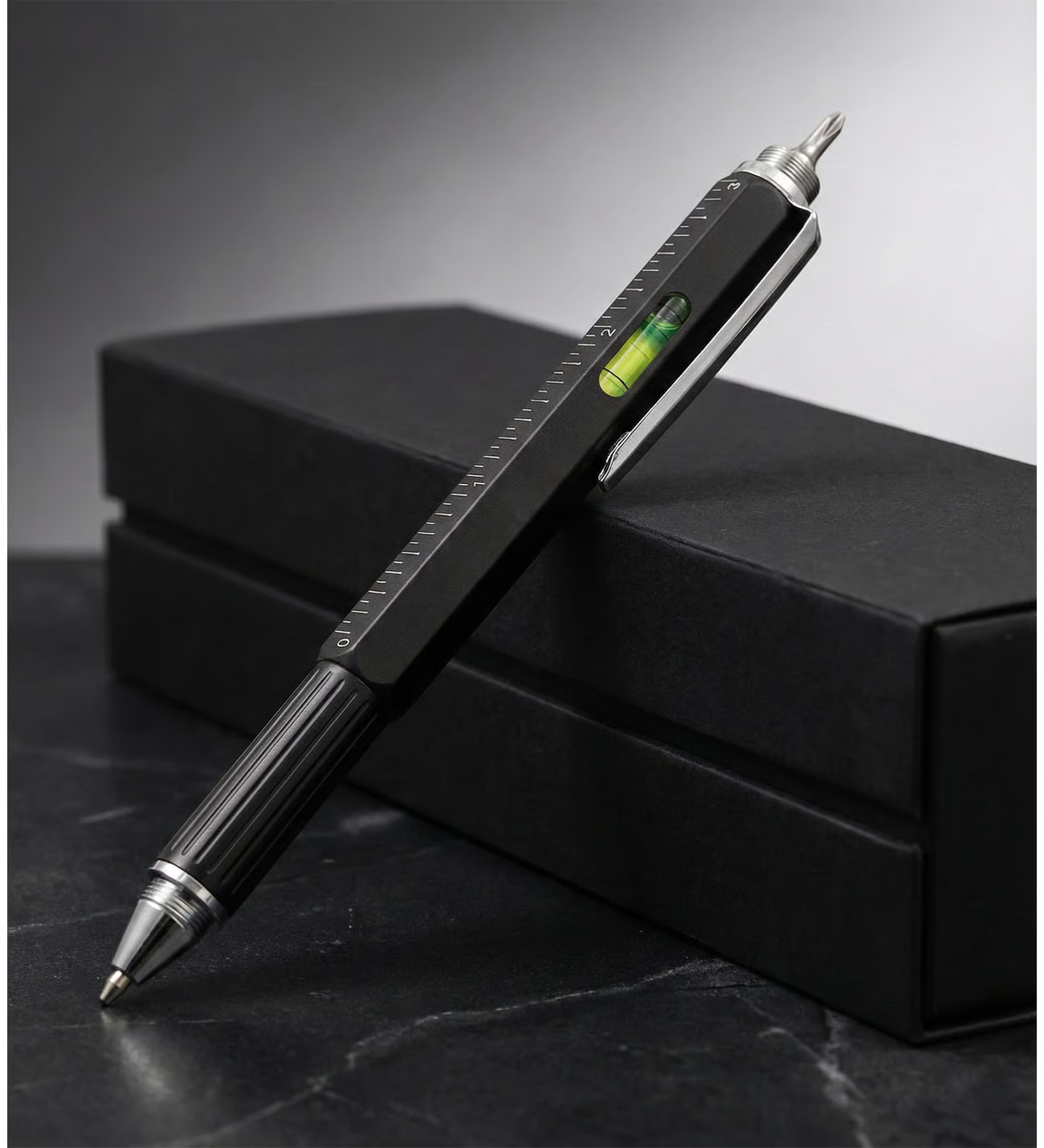 Çok Fonksiyonlu Touchpen Hediyelik Mimar / Mühendis Kalemi - Cetvelli, Tornavidalı, Su Terazili