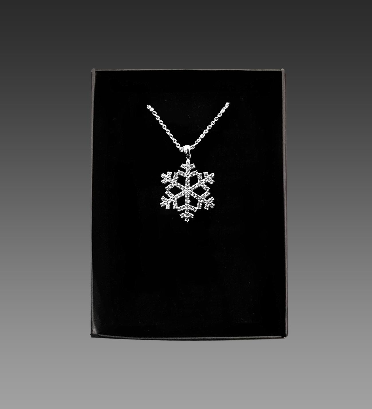 Gümüş Kaplama Kar Tanesi Kolye  