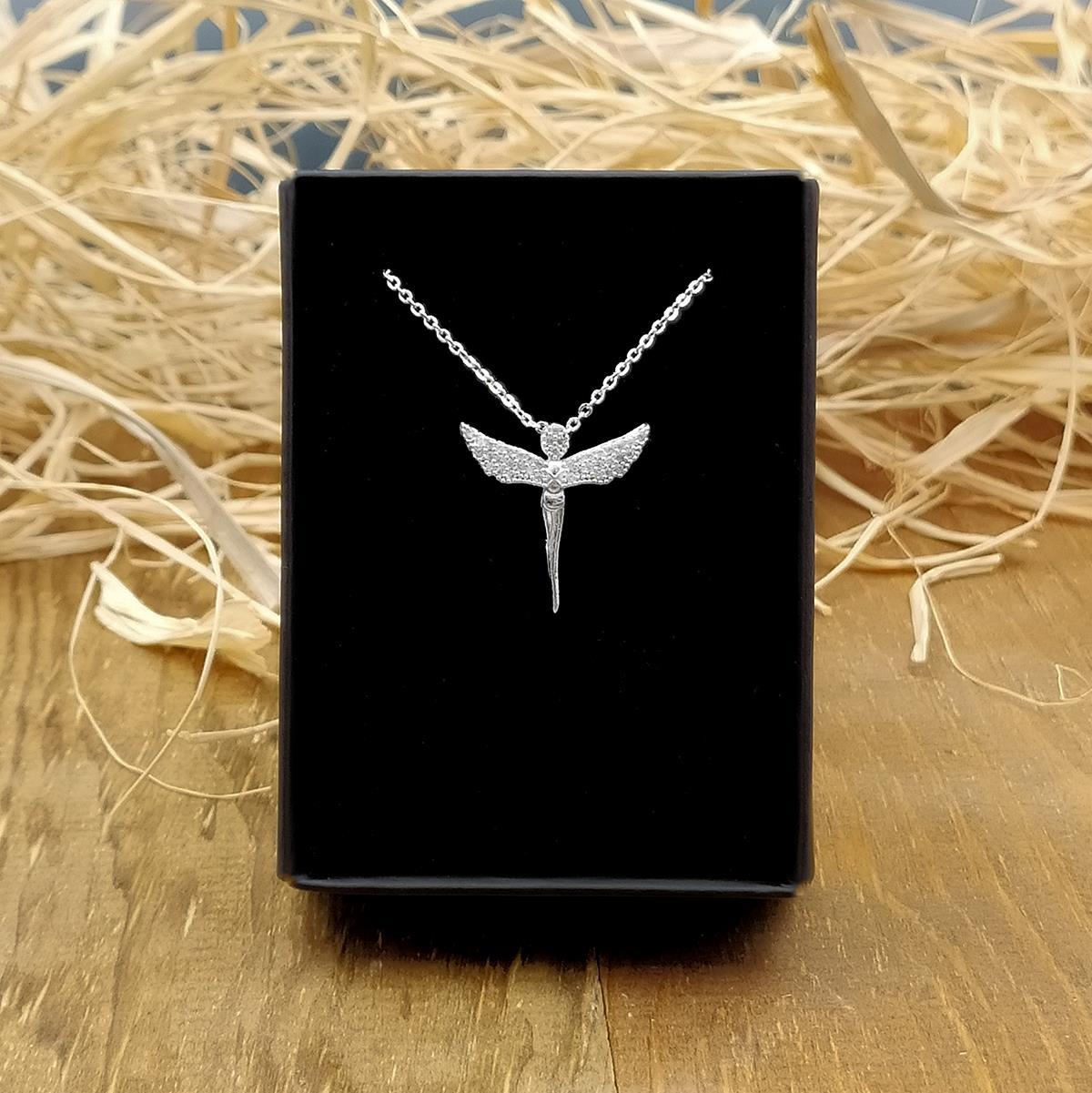 Gümüş Kaplama Melek Kolye