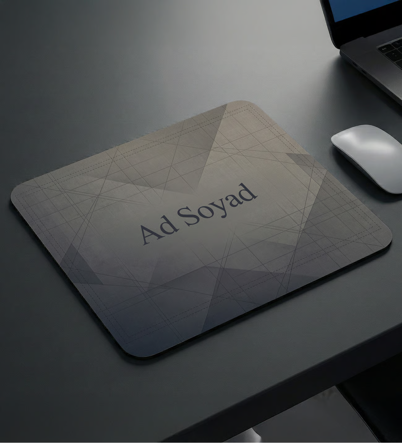 Kendin Tasarla Kişiye Özel İsim Baskılı Mouse Pad Kaydırmaz Taban 23x19cm - Kurumsal Ofis Hediyesi