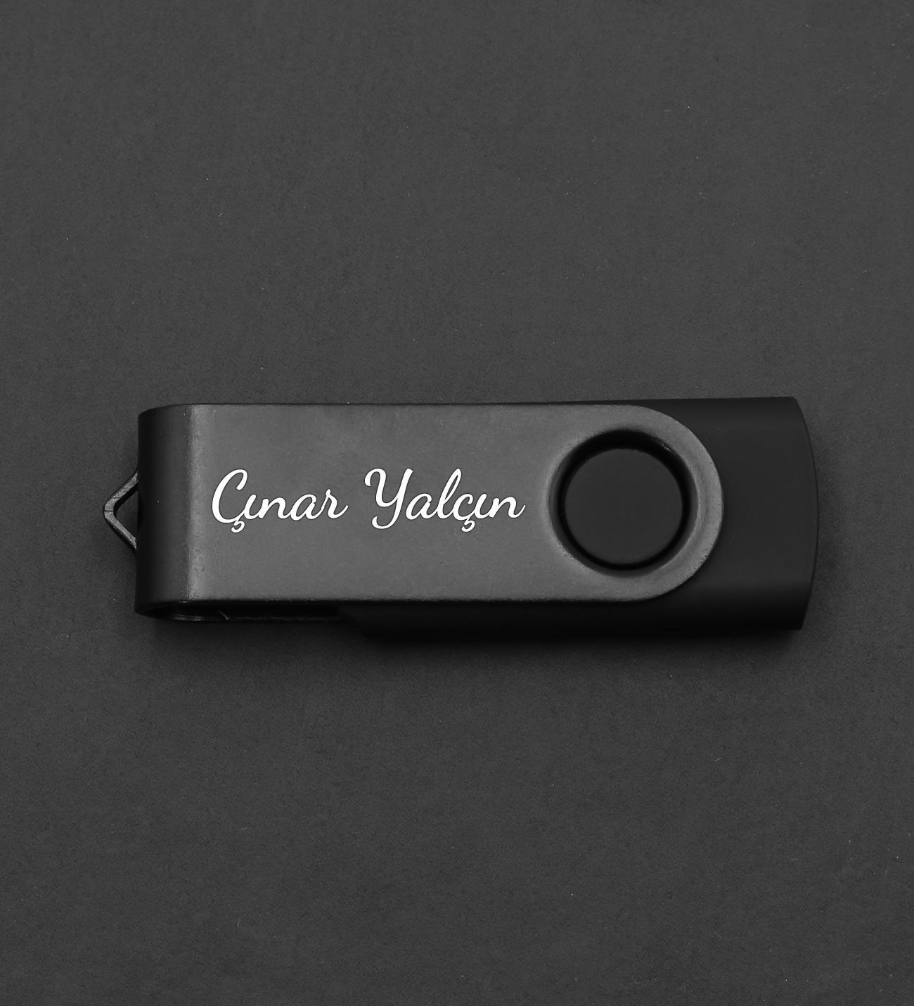 Kişiye Özel 32 GB Siyah USB Flash Bellek Kutulu