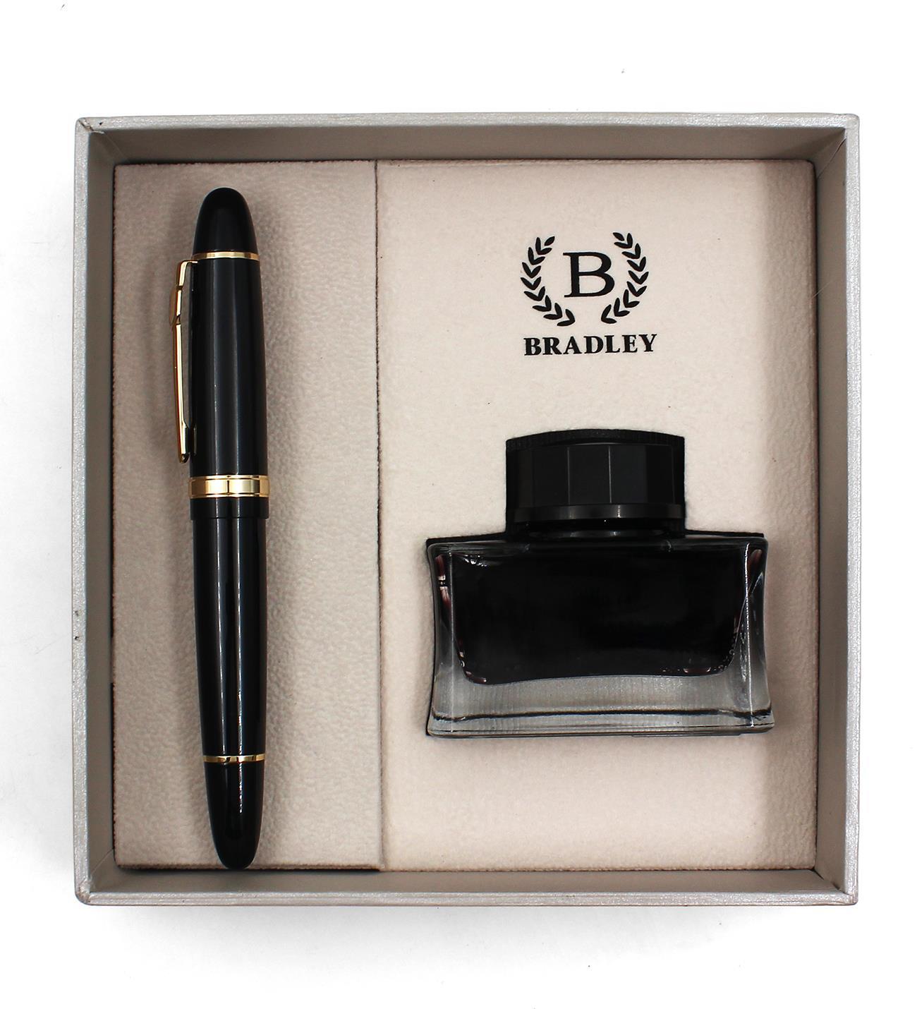 Kişiye Özel Bradley Dolma Kalem & Özel Şişeli Mürekkep VIP Kutulu Dolma Kalem Seti