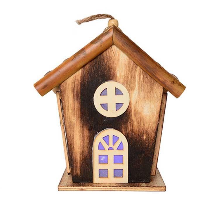 Kişiye Özel Fotoğraflı El Yapımı Ev Figürlü Bambu Fotoğraf Çerçevesi