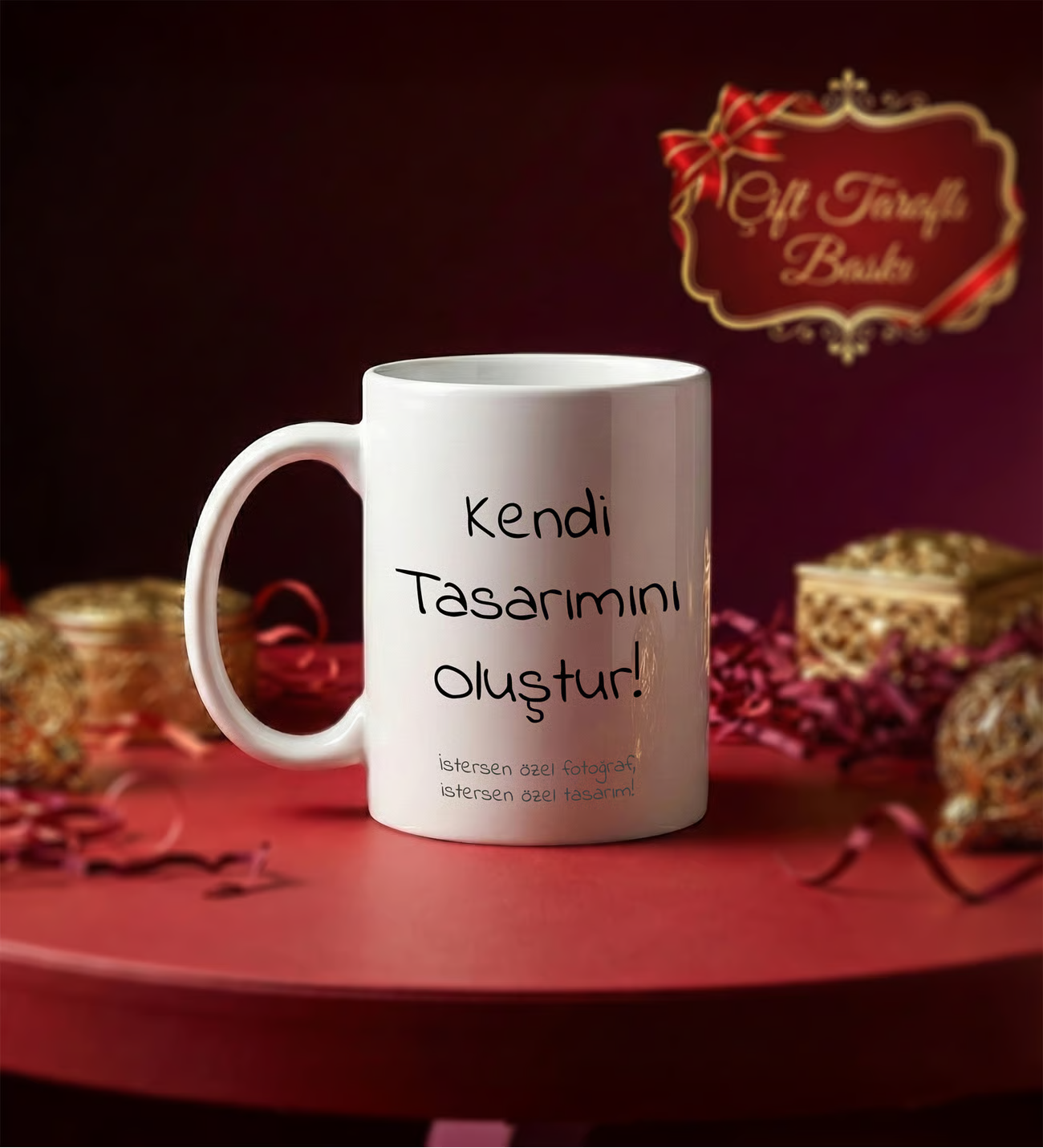 Kişiye Özel Fotoğraflı Özel Tasarım Kupa Bardak Yılbaşı Yeni Yıl Hediyesi Anneye Babaya Ablaya Abiye Kız Kardeşe Sevgiliye Hediye