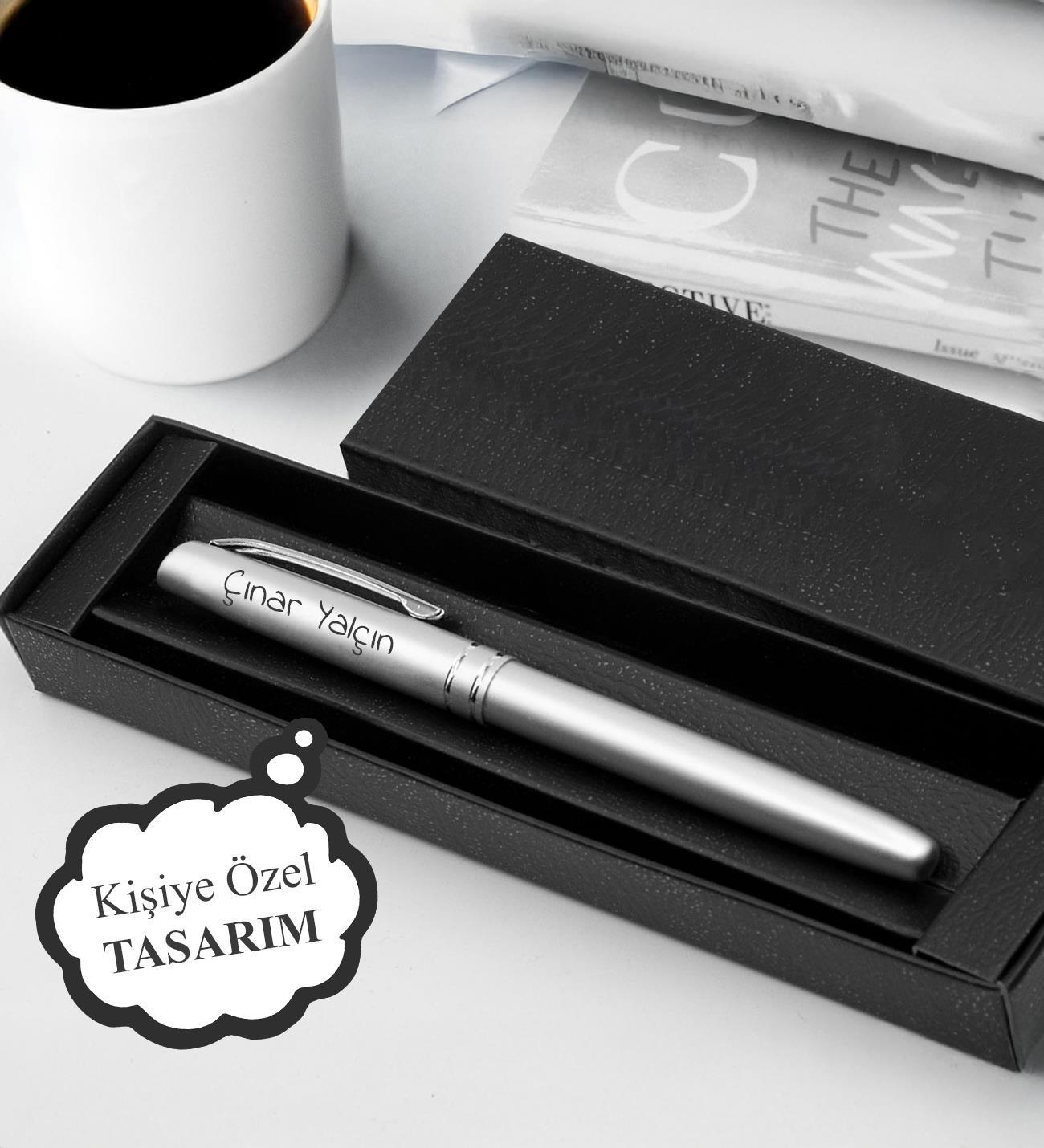Kişiye Özel İsim Baskılı Metal Roller Kalem - Özel Kutulu