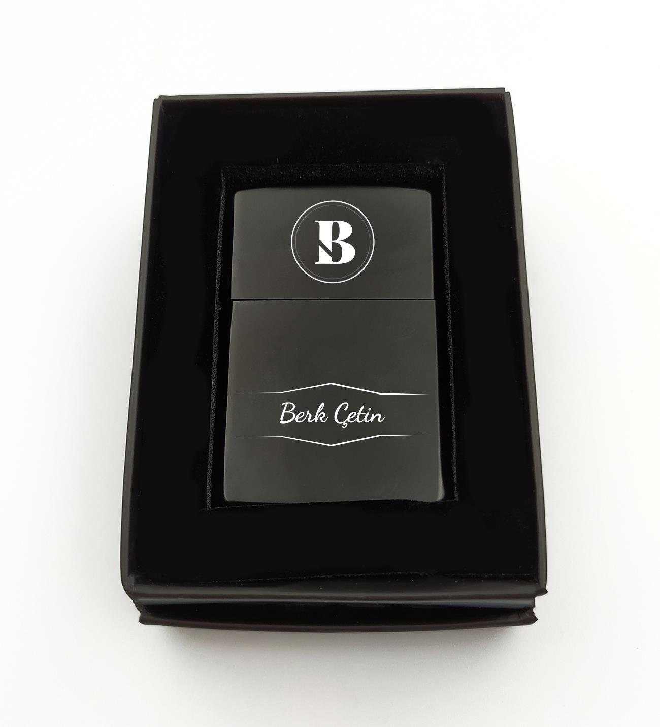 Kişiye Özel İsim Tasarımlı Metal Benzinli Zippo Tarzı Çakmak