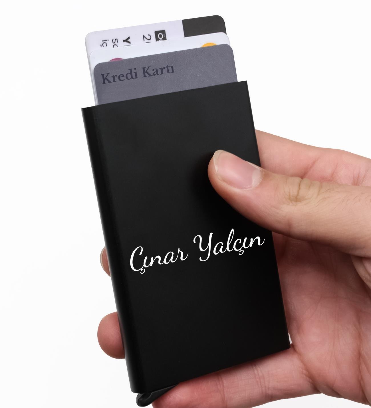 Kişiye Özel İsimli Otomatik Mekanizmalı Metal Kartlık,Kartvizitlik