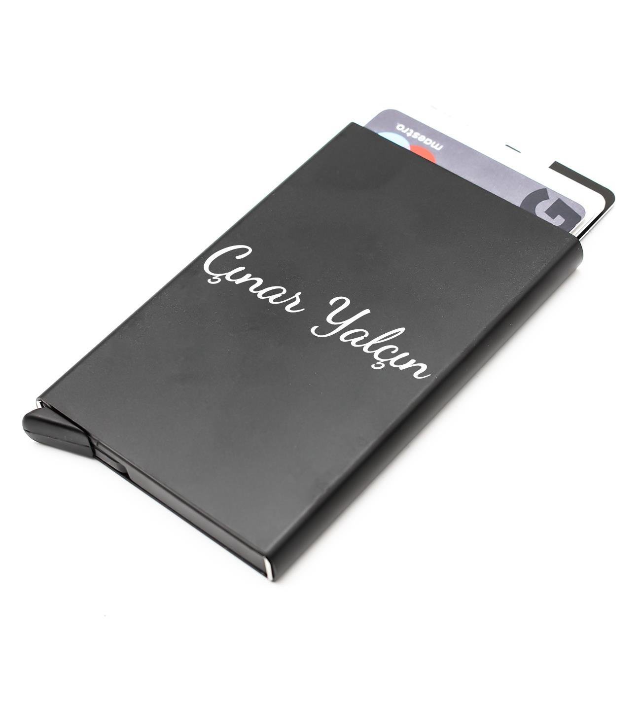 Kişiye Özel İsimli Otomatik Mekanizmalı Metal Kartlık,Kartvizitlik