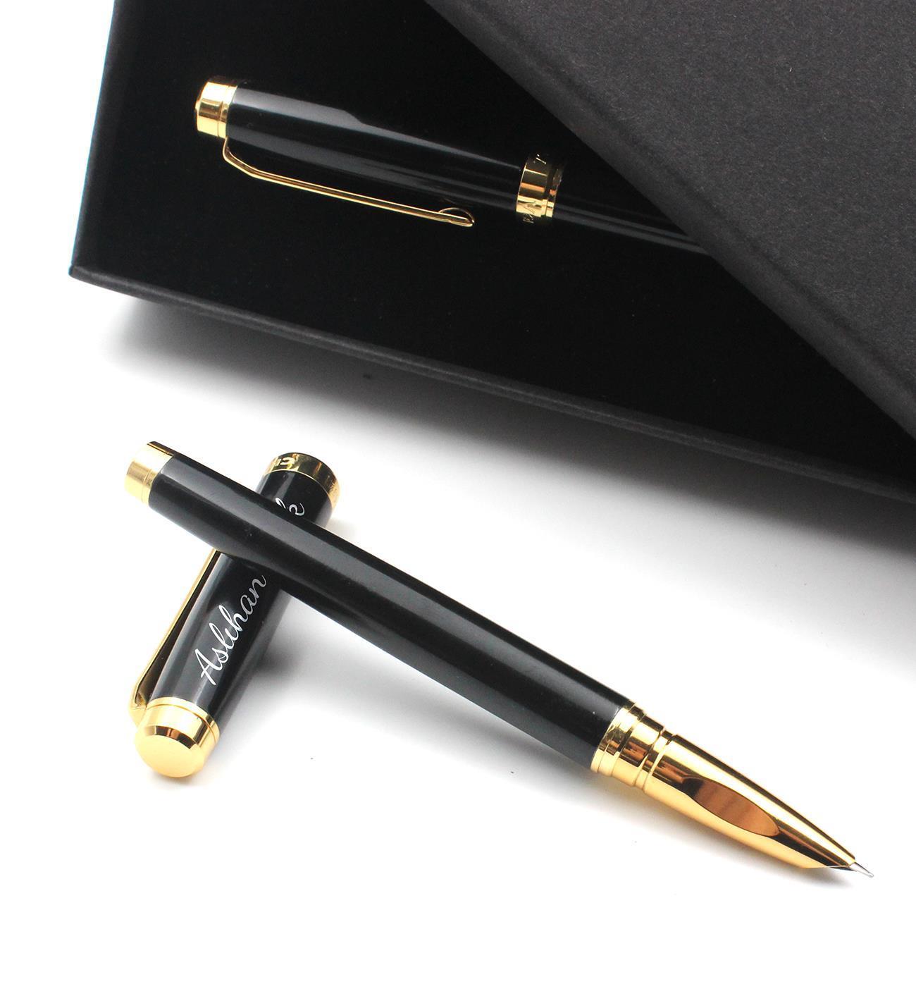 Kişiye Özel İsimli Siyah Dolma Kalem ( Kartuşsuz )