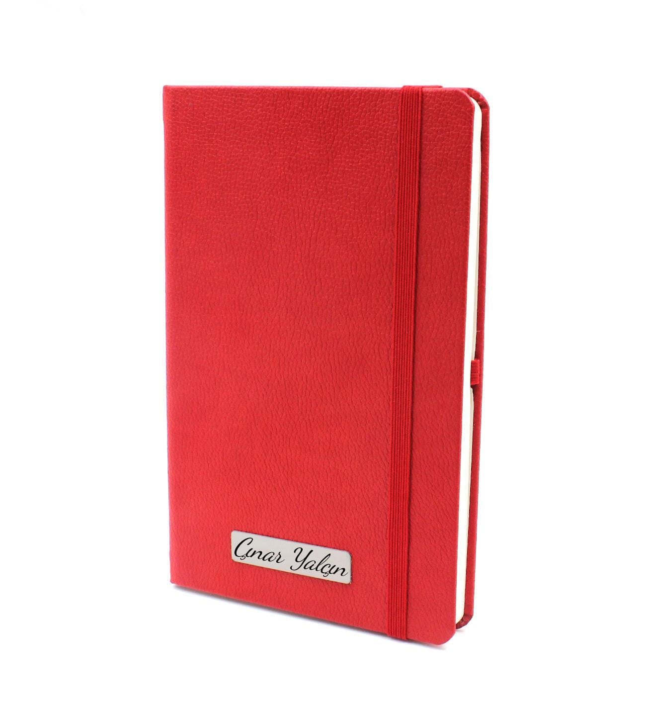 Kişiye Özel Kırmızı Roller Kalem & Kırmızı Defter & Çilek Kokulu Bardak Mum & Kardan Adam Kar Küresi Hediye Seti