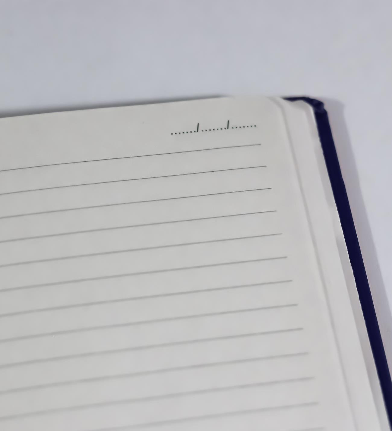 Kişiye Özel Lacivert Renk Kapaklı Lastikli Çizgili Defter, Not Defteri