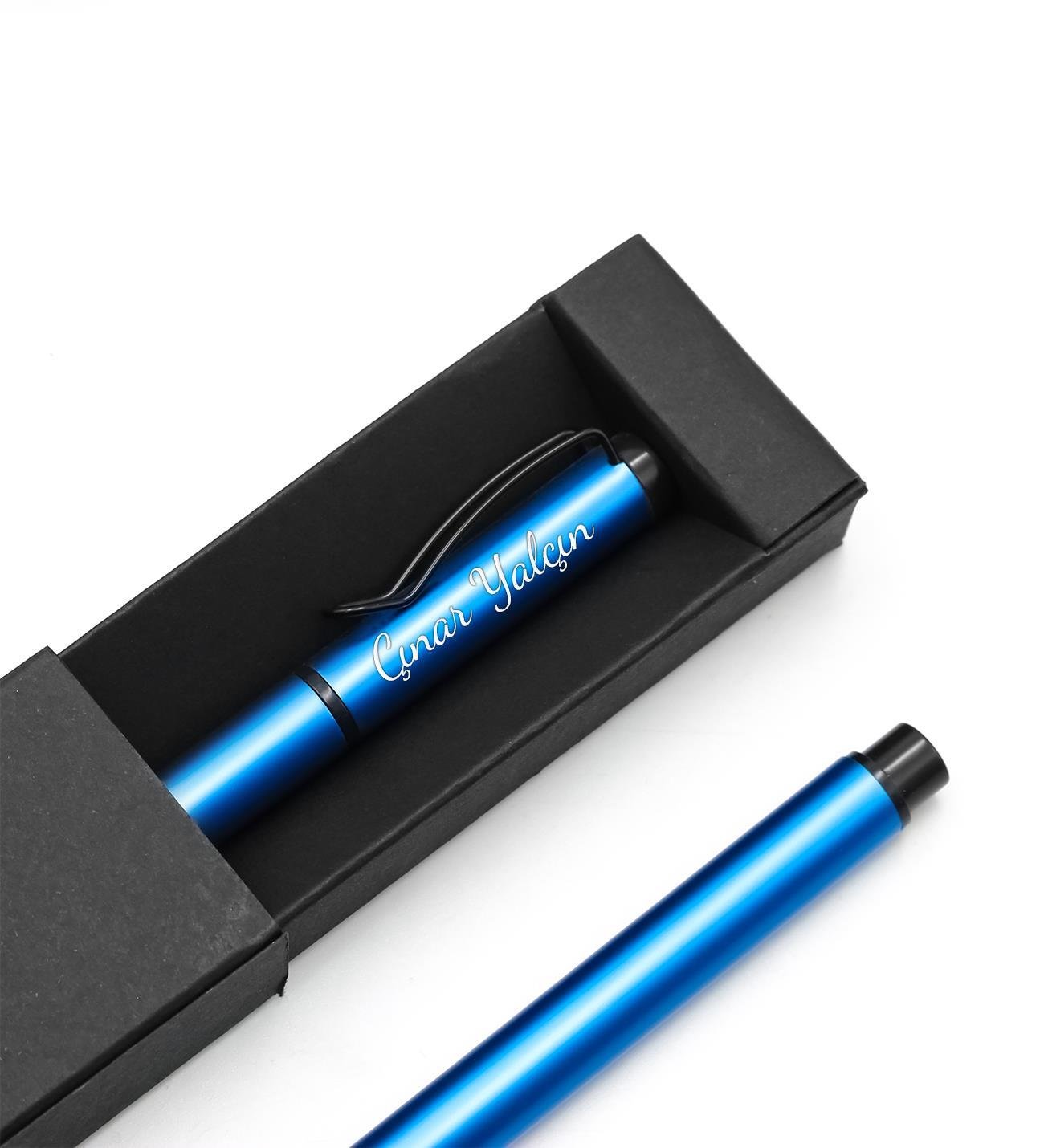 Kişiye Özel Mavi Telli Roller Kalem