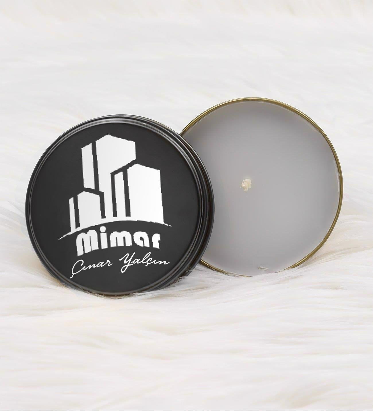Kişiye Özel Mimar Kupa & Mavi Mimar Kalemi & Mavi Defter & Metal Mimar Mum Hediye Seti