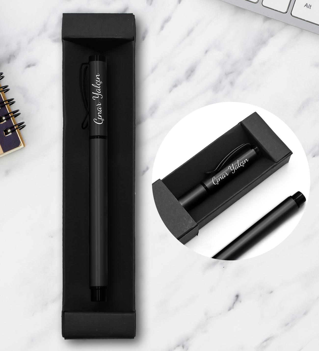 Kişiye Özel Siyah Telli Roller Kalem