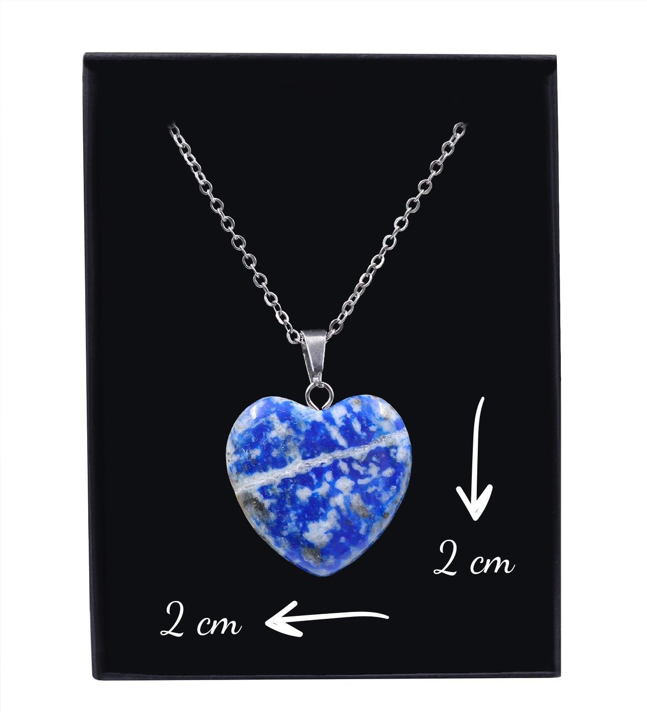 Lapis Taşı Kalp Kolye