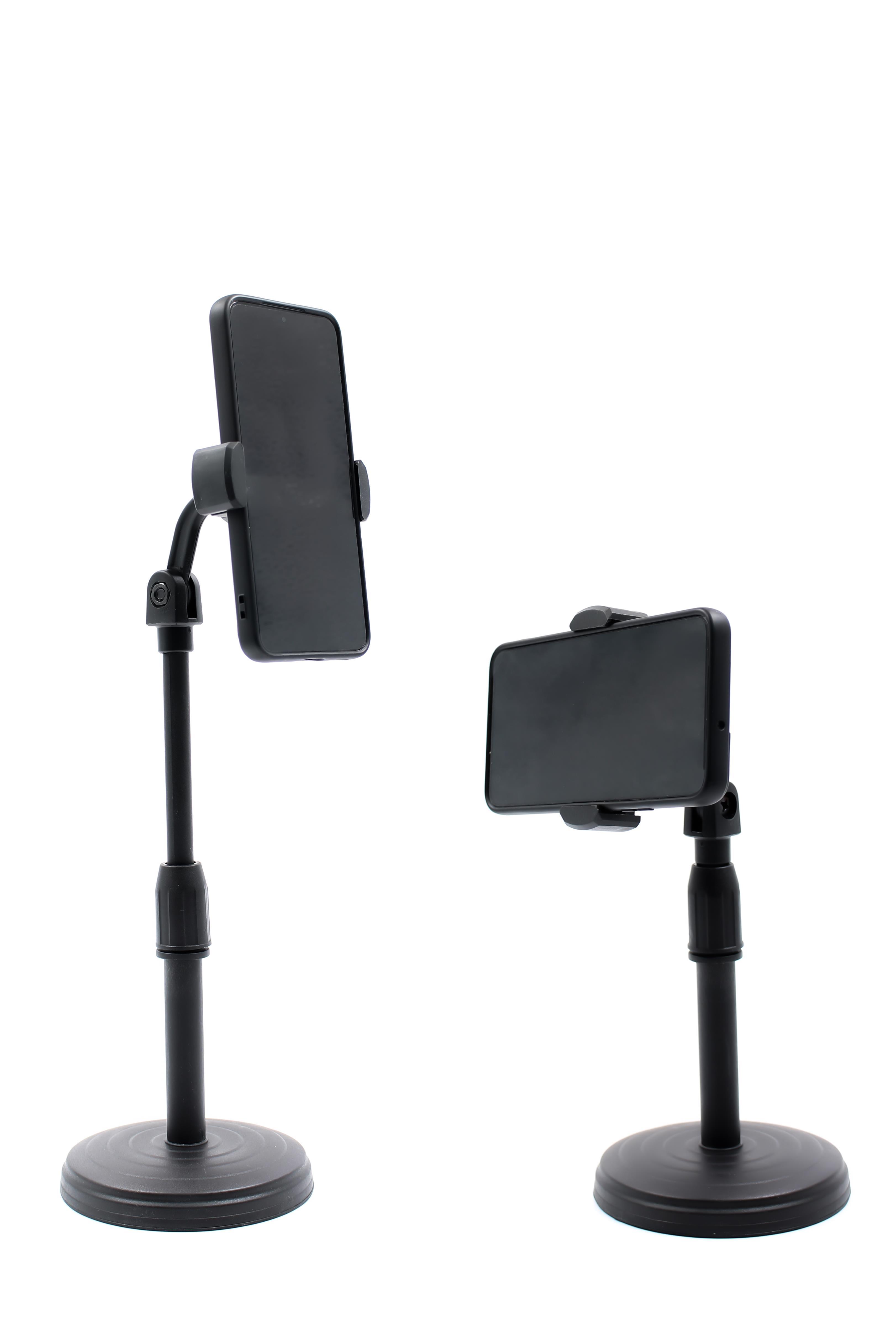 Masaüstü Telefon Standı, Tripod 360 Derece Başlıklı 33cm Teleskopik Çok Fonksiyonlu Telefon Standı