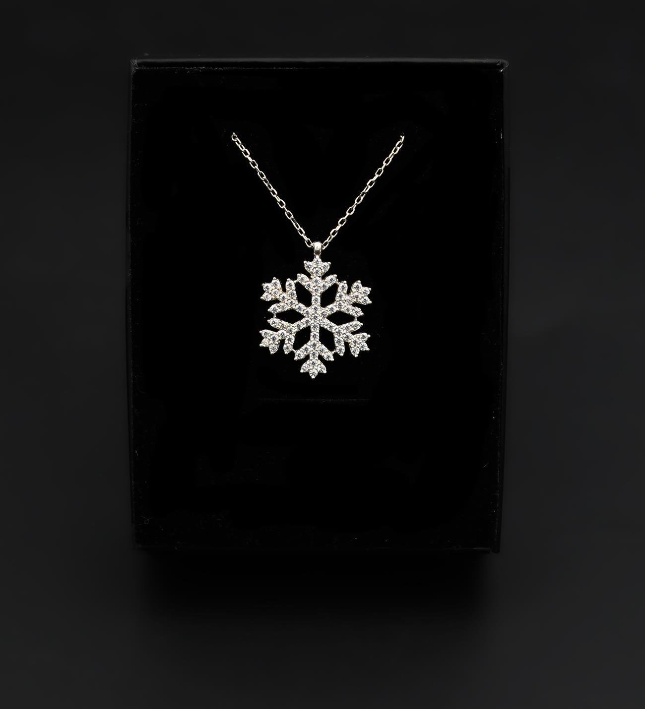 Şal & Bordo Kadın Cüzdanı & Kar Tanesi Kolye Hediye Seti