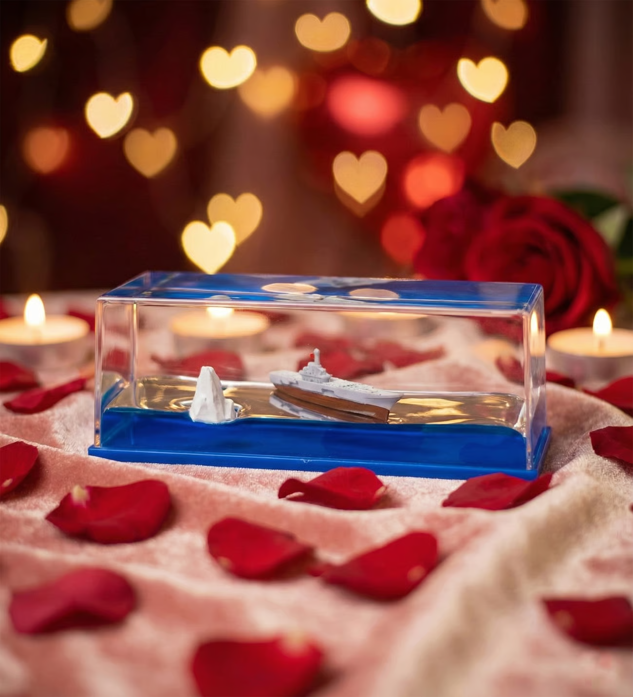 Sevgiliye Özel Batmayan Aşk Gemisi Dekoratif Obje Aşk Temalı Sevgililer Günü Hediyesi
