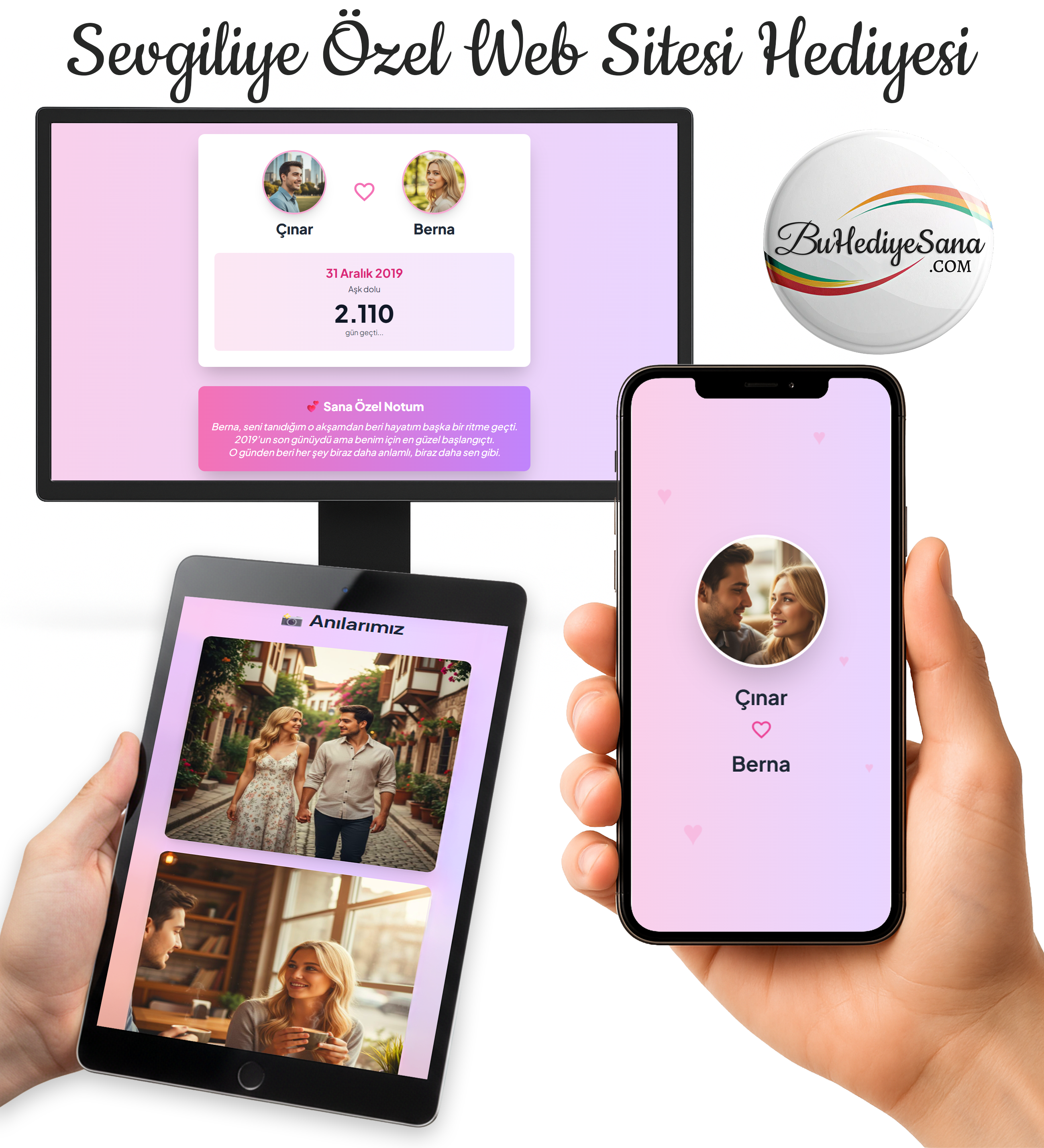 Sevgiliye Özel Web Sitesi Hediyesi – Romantik Dijital Hatıra Sayfası