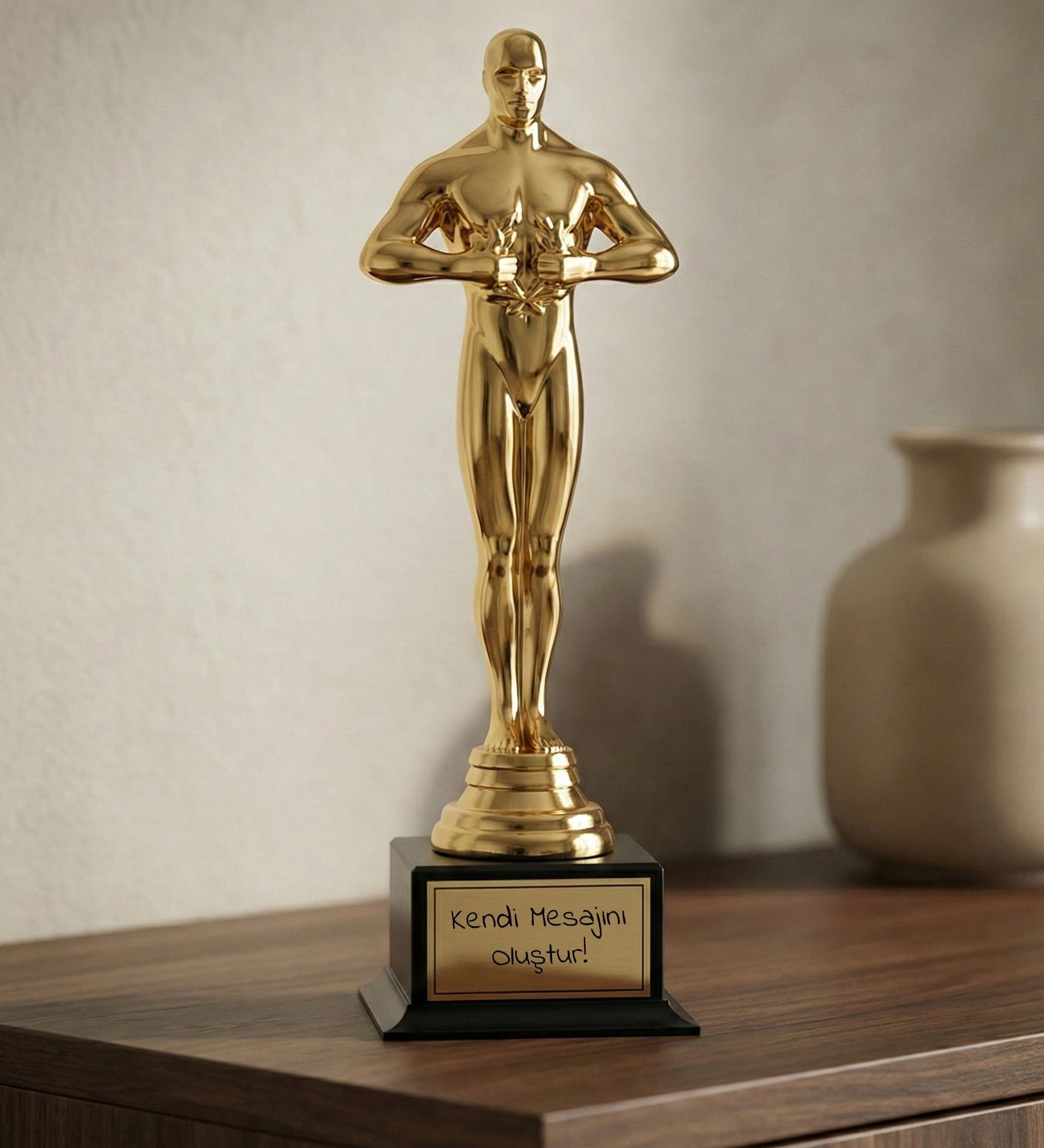 Yılbaşı Hediyesi Kendin Tasarla Kişiye Özel Oscar Ödülü  Sevgiliye Hediye Öğretmene Hediye Öğrenciye Hediye