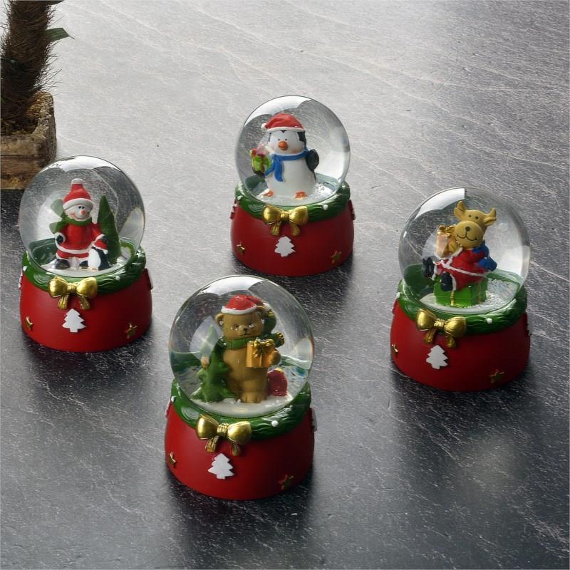 Yılbaşına Özel Figürlü Mini Kar Küresi 