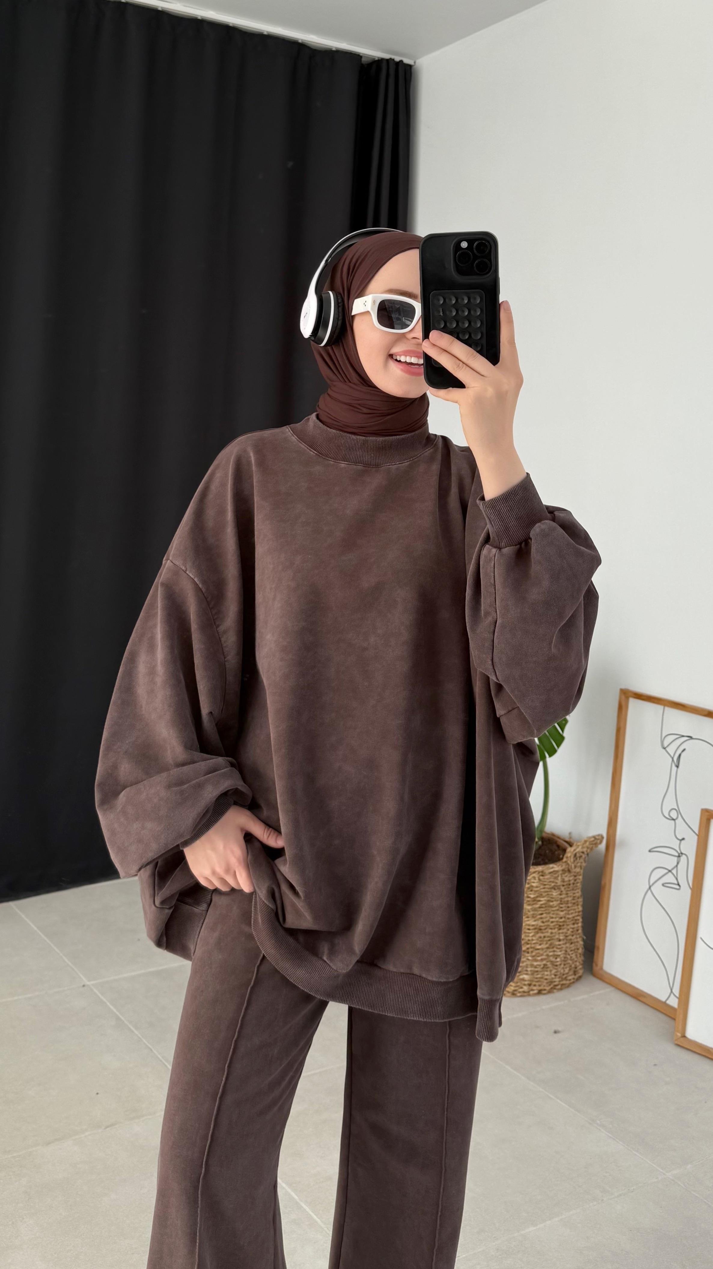 Addiana Oysho Kahverengi Eşofman Takım 