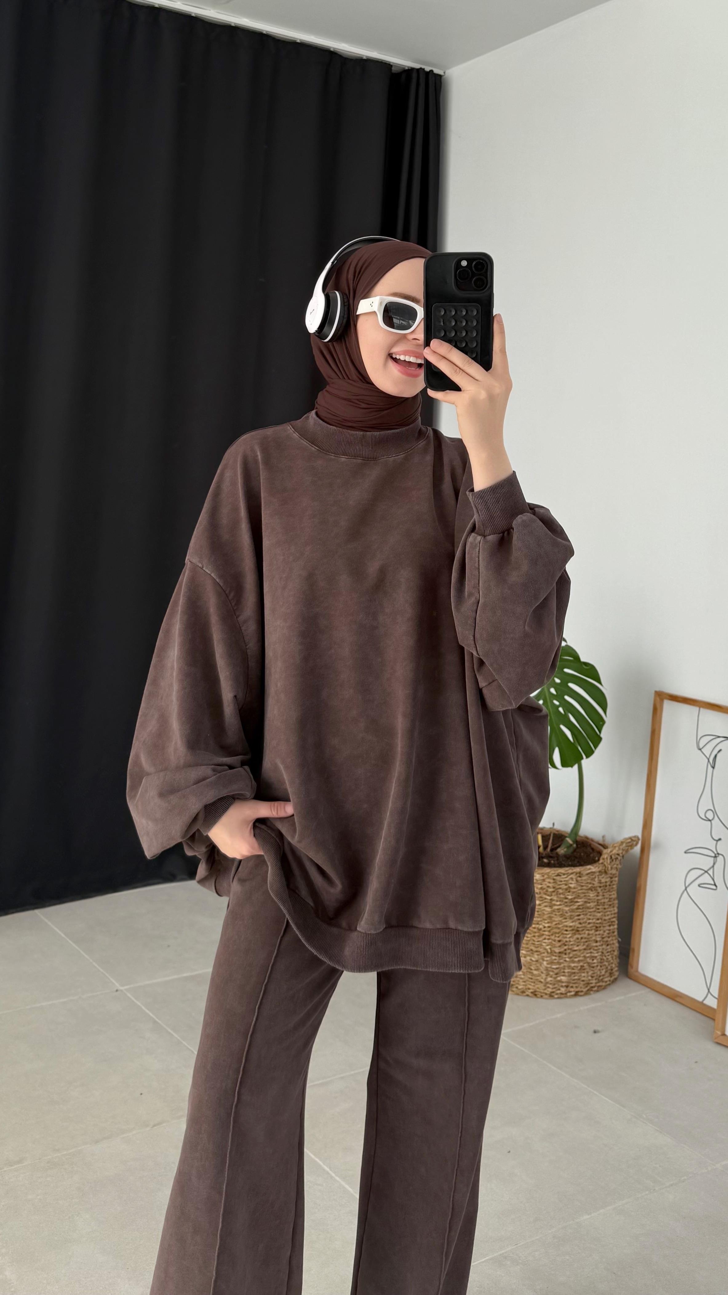 Addiana Oysho Kahverengi Eşofman Takım 